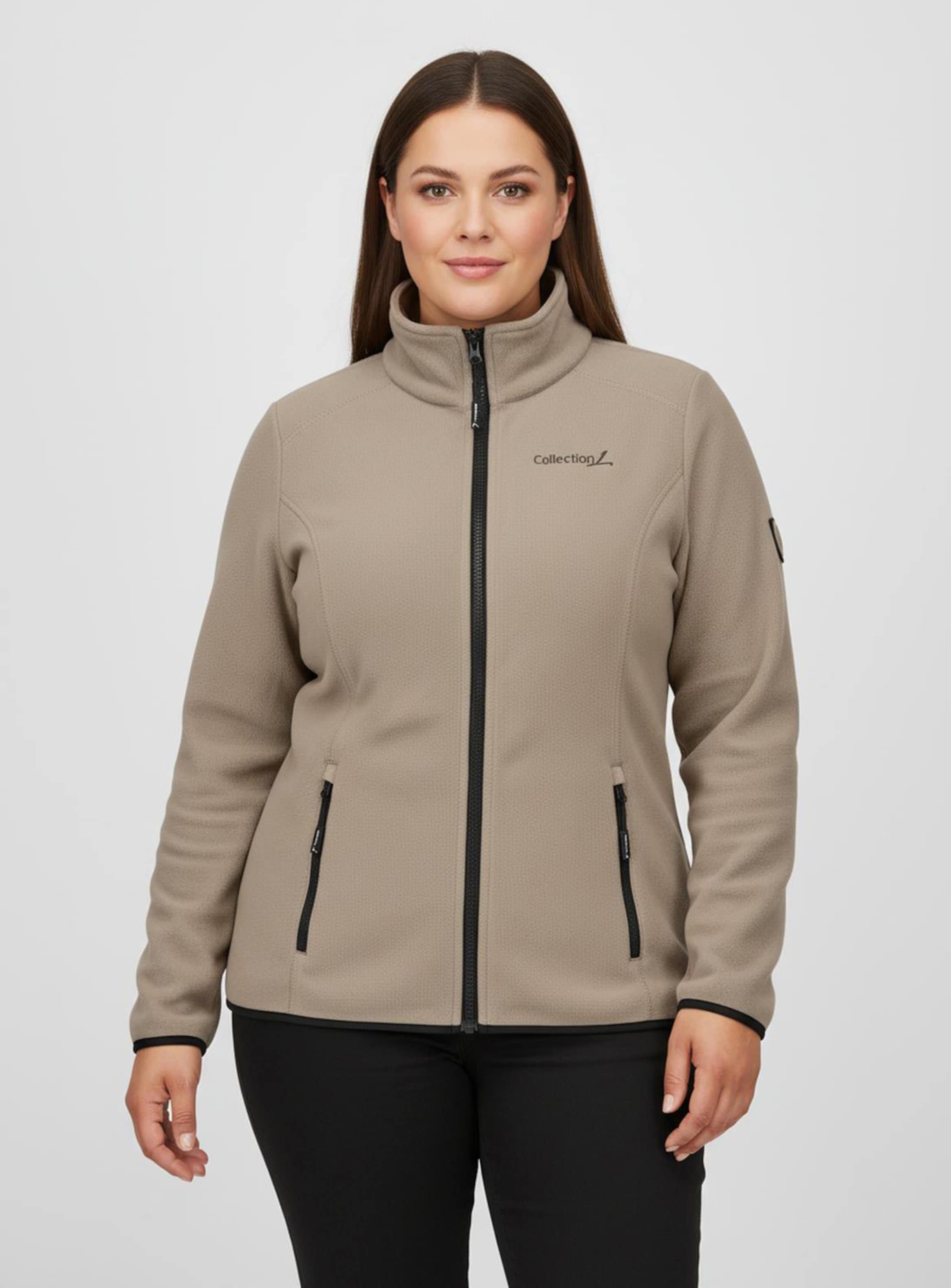 Sheego Fleecejacke mit Stickerei