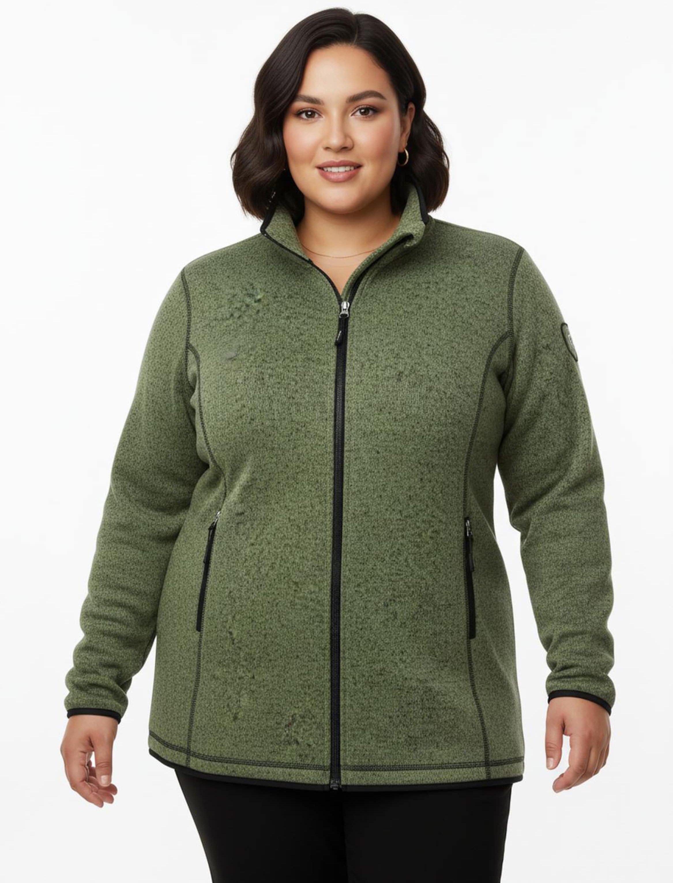 Thumbnail - Sheego Strickfleecejacke in Longform