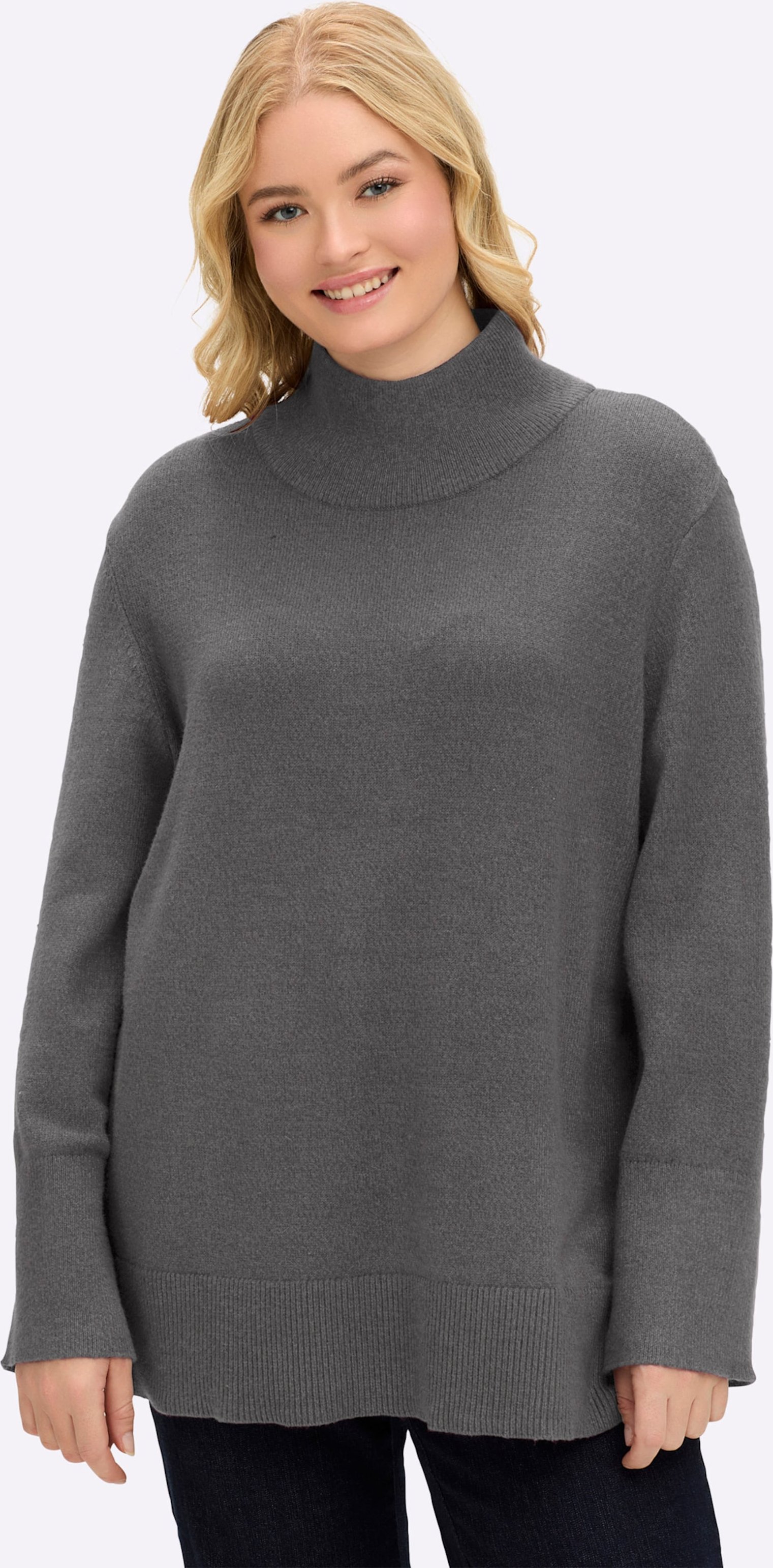 Sheego Pullover mit Melangegarn