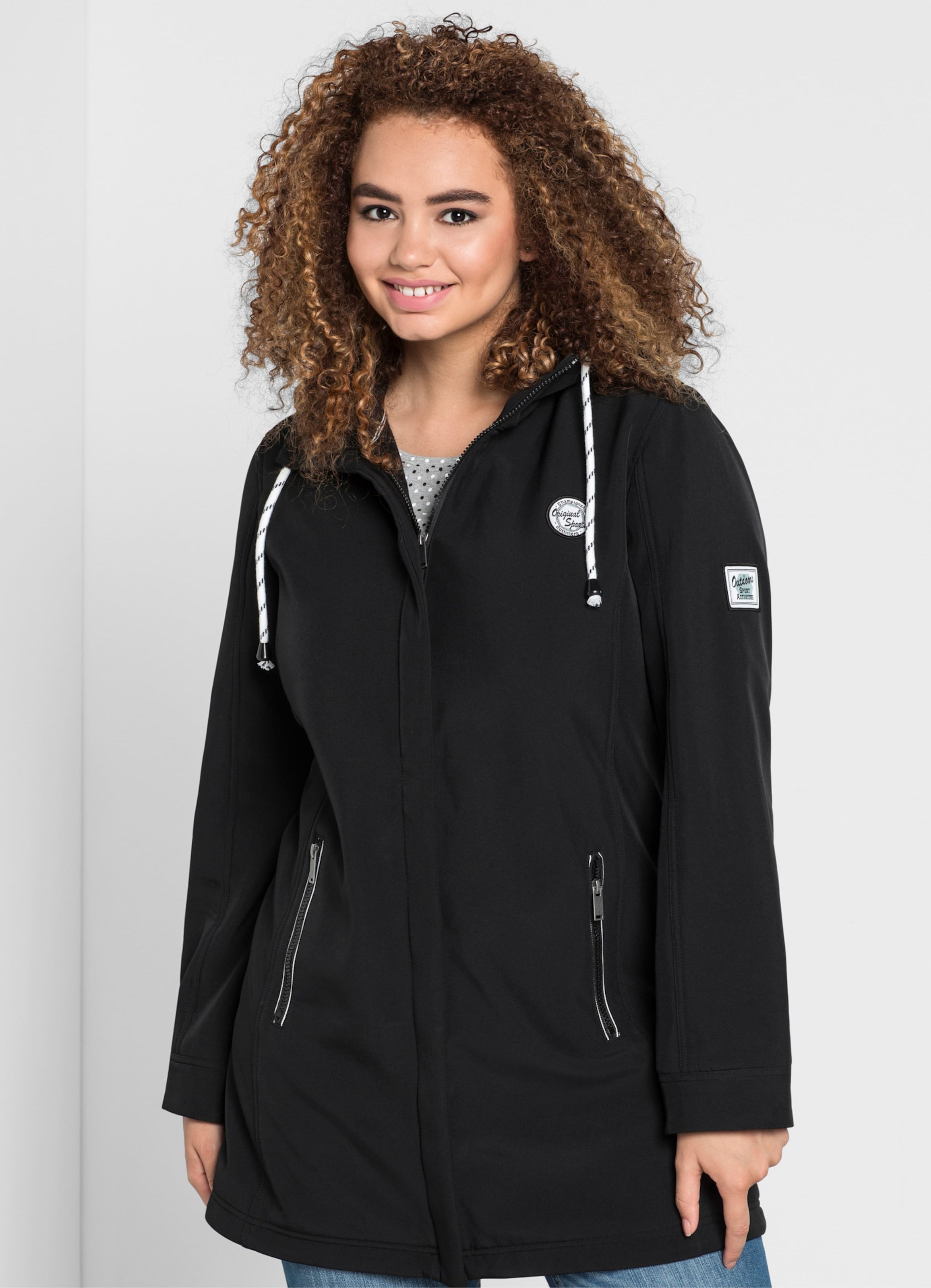 Sheego Softshelljacke mit Kapuze