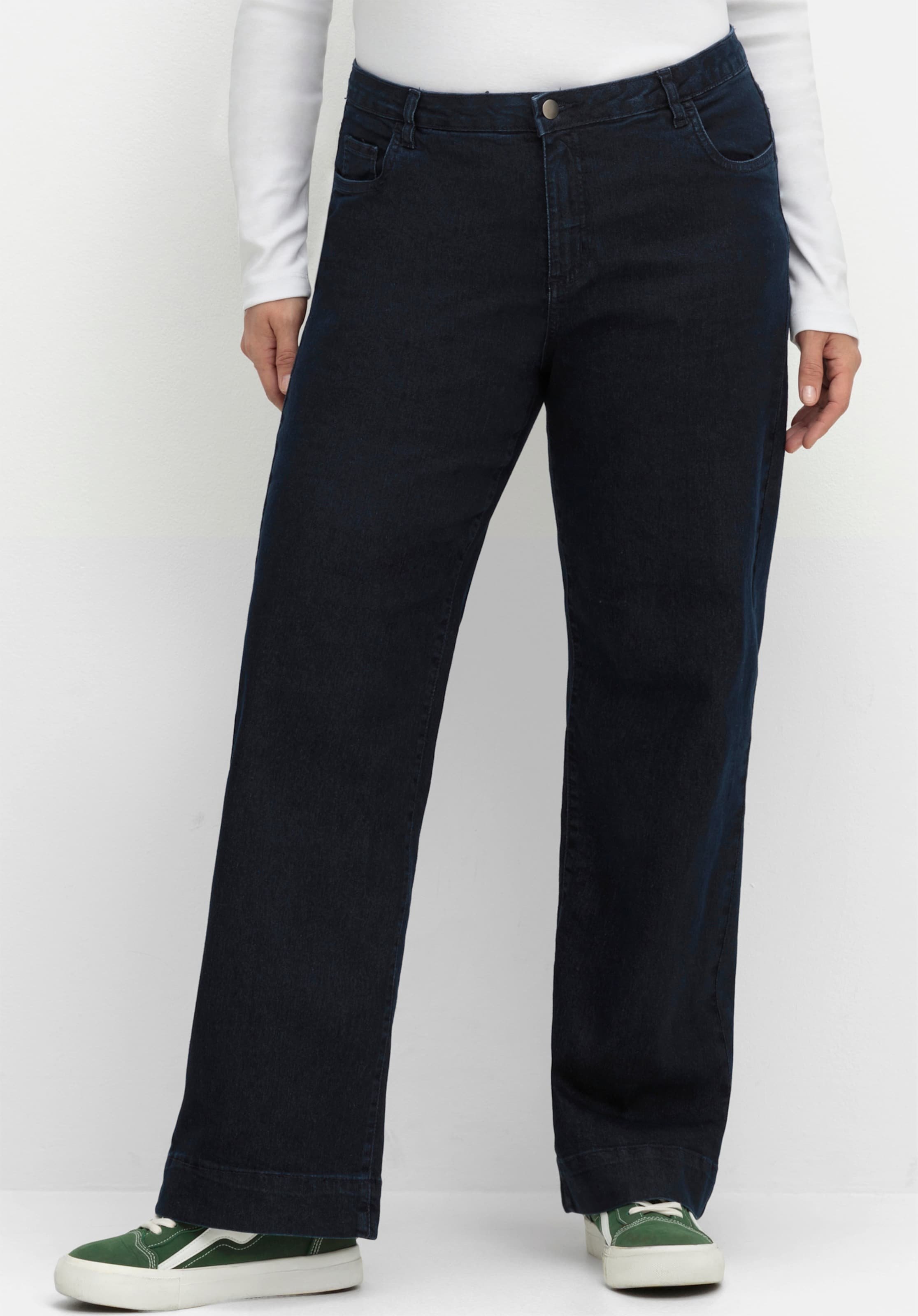 Sheego Jeans mit weitem Bein