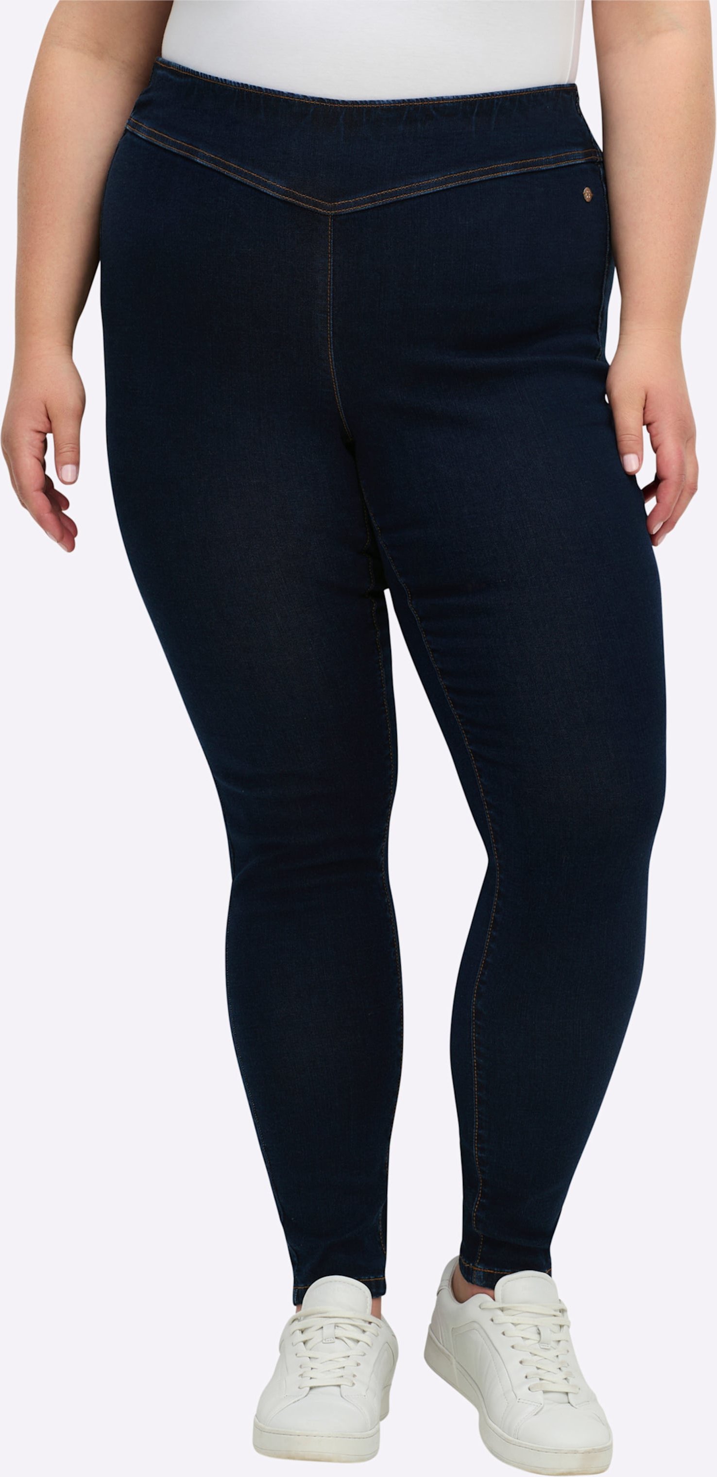 Sheego Skinny Jeans mit breitem Dehnbund