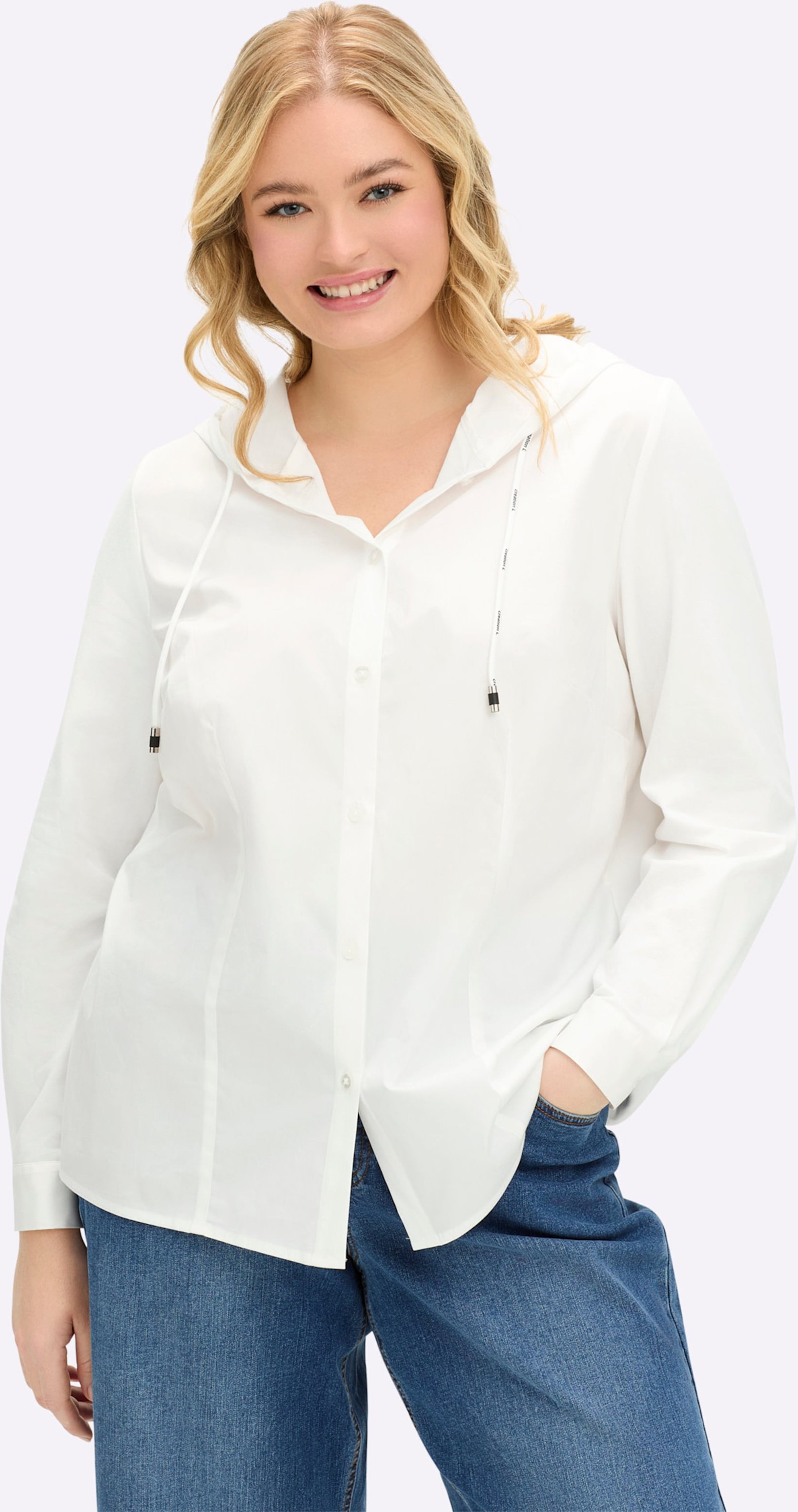 Sheego Langarmbluse mit Kapuze