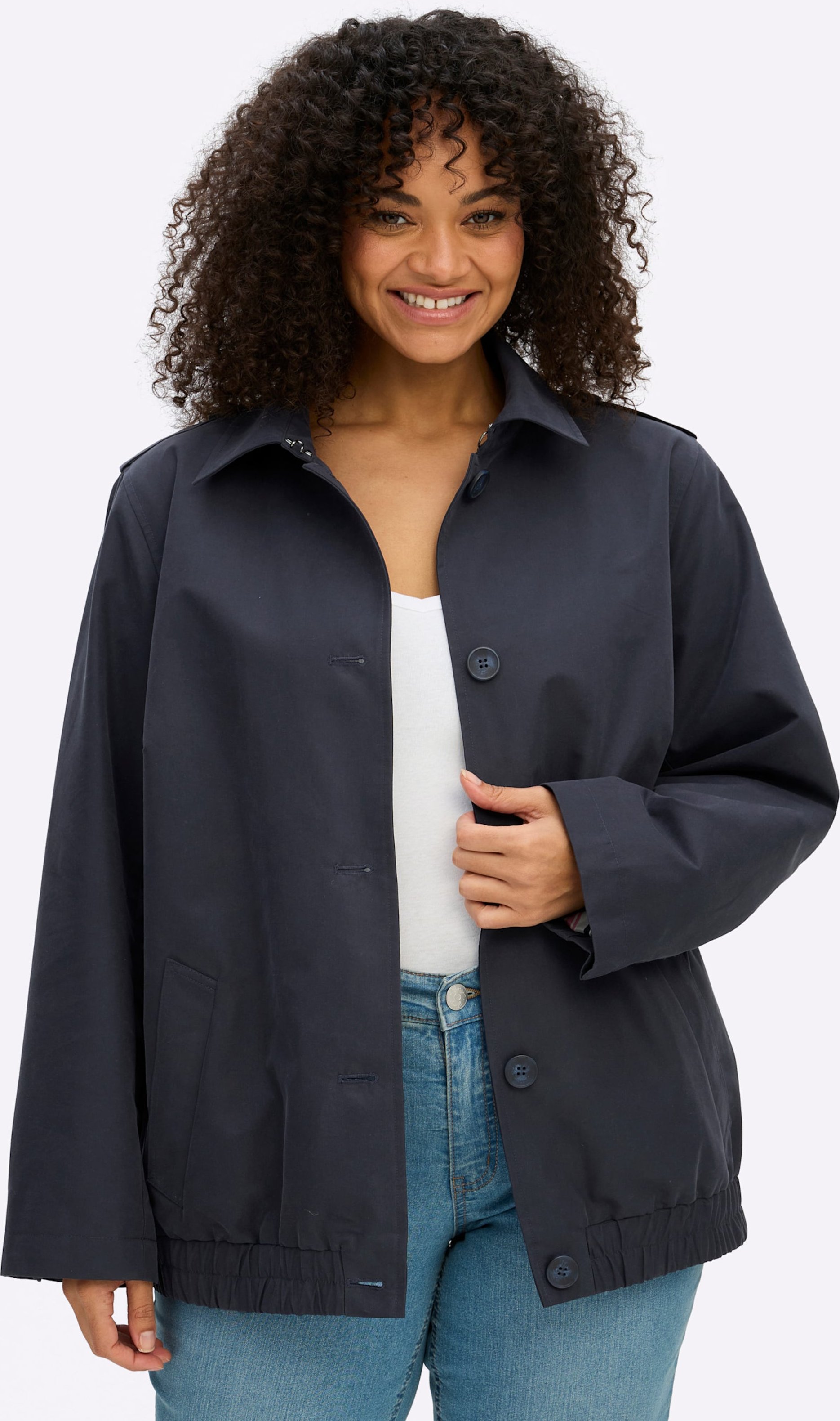 Sheego Blouson mit Schulterklappen