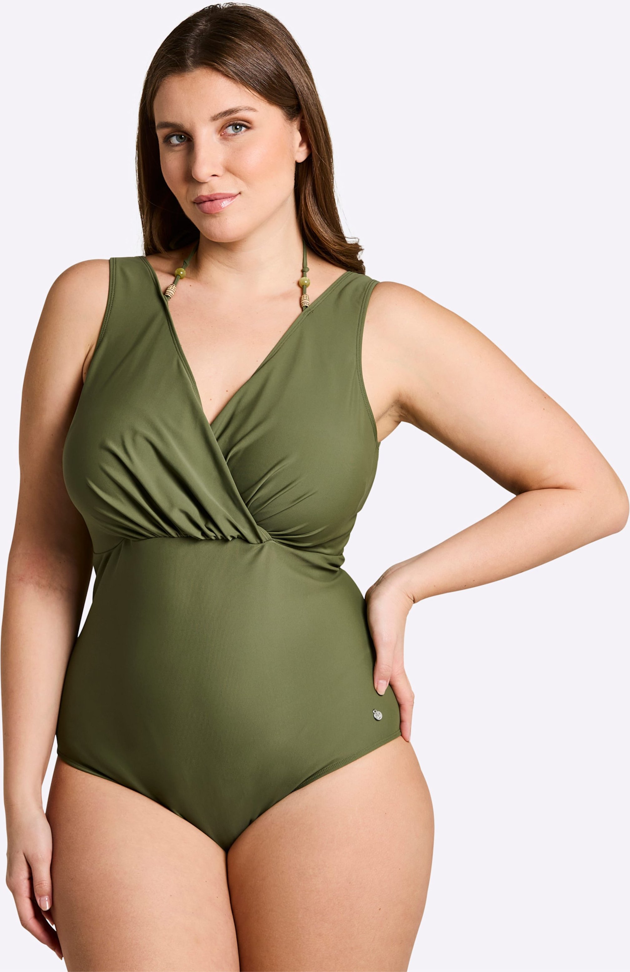 Sheego Badeanzug mit Neckholder-Trägern