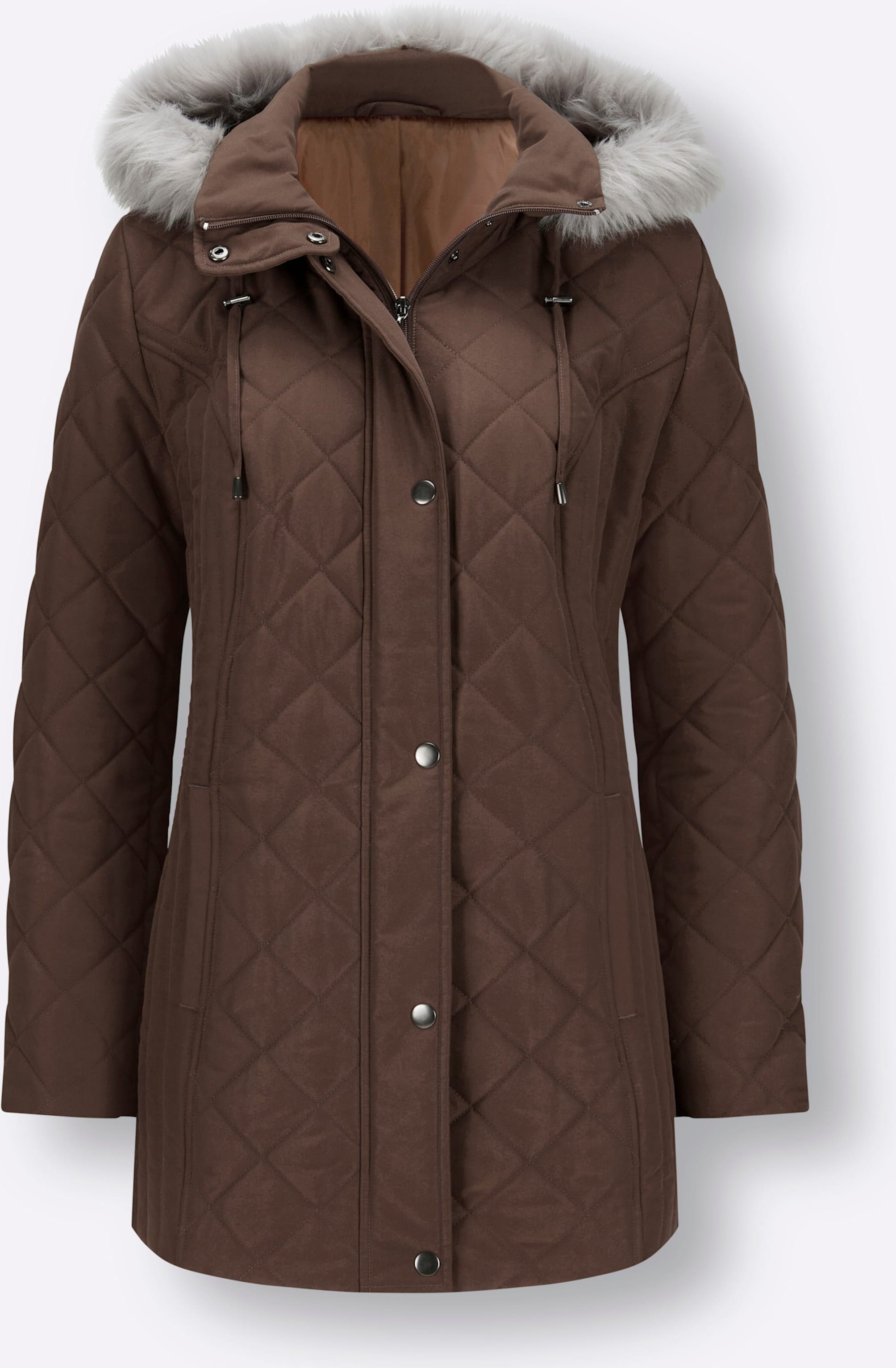 Sheego Steppjacke mit abnehmbarer Kapuze