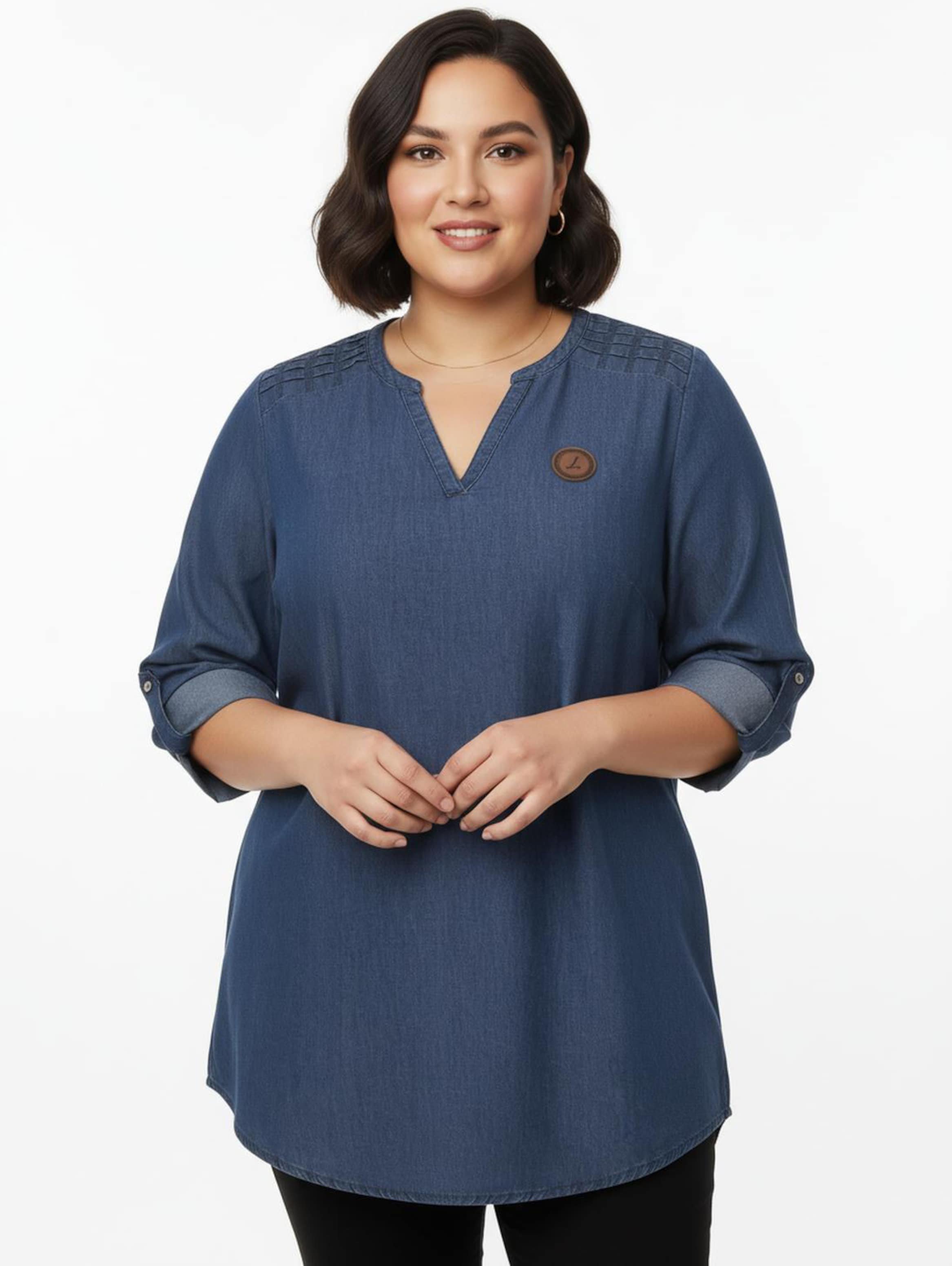 Thumbnail - Sheego Jeanstunika mit Biesenverzierung