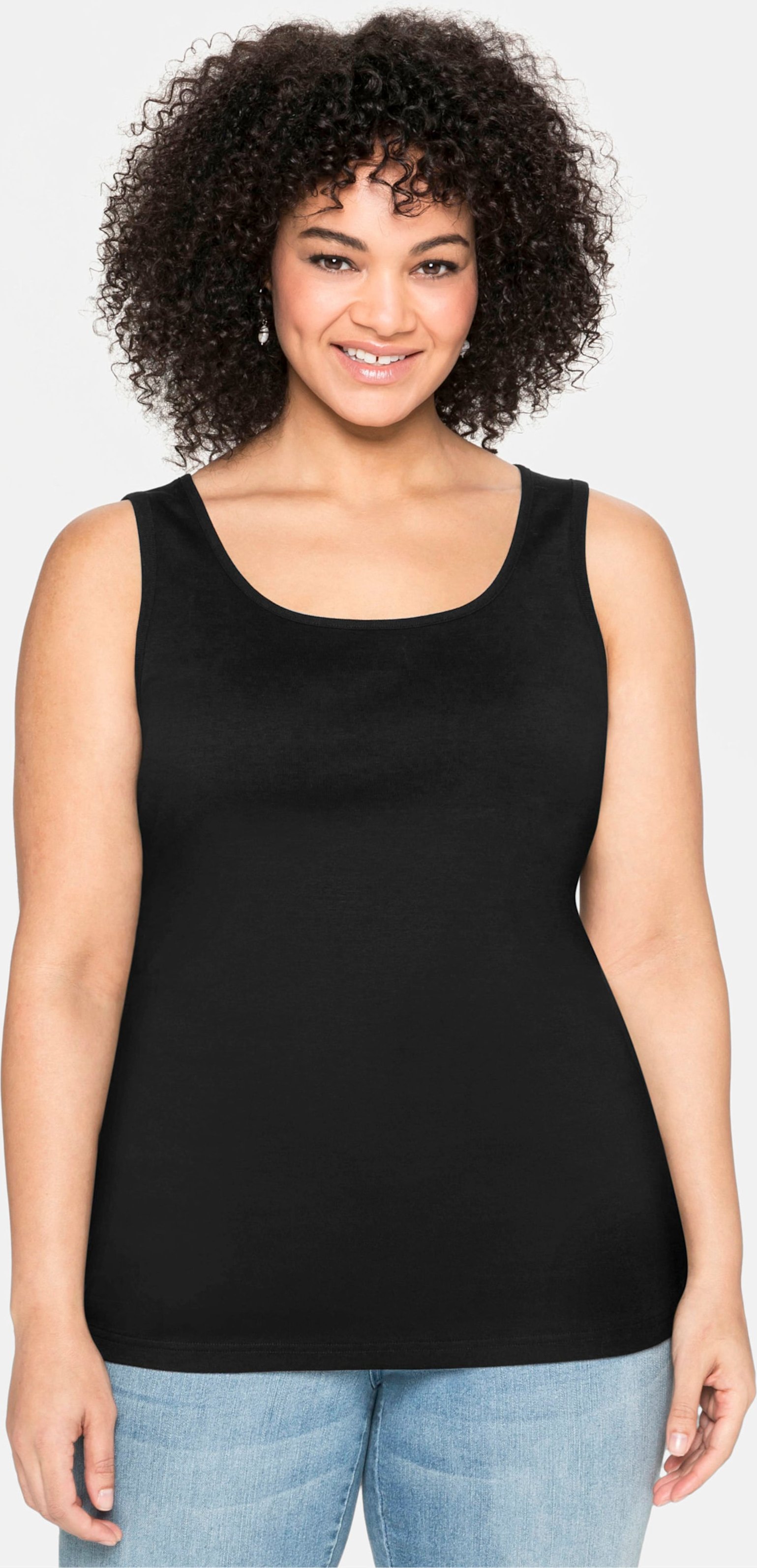 Sheego Tanktop in Rippqualität