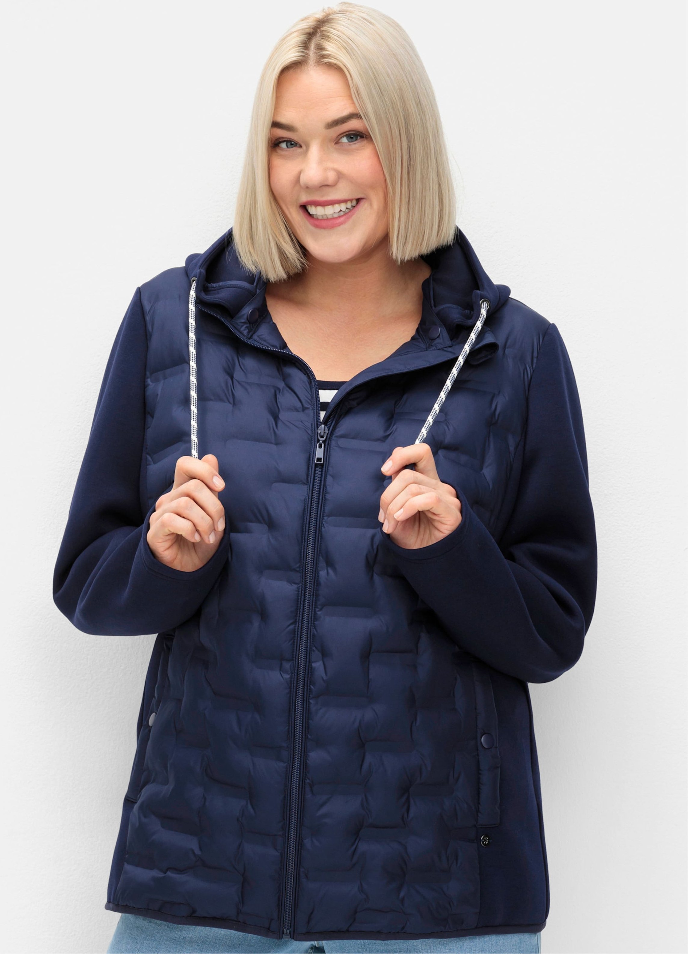 Sheego Steppjacke mit Kordelzug