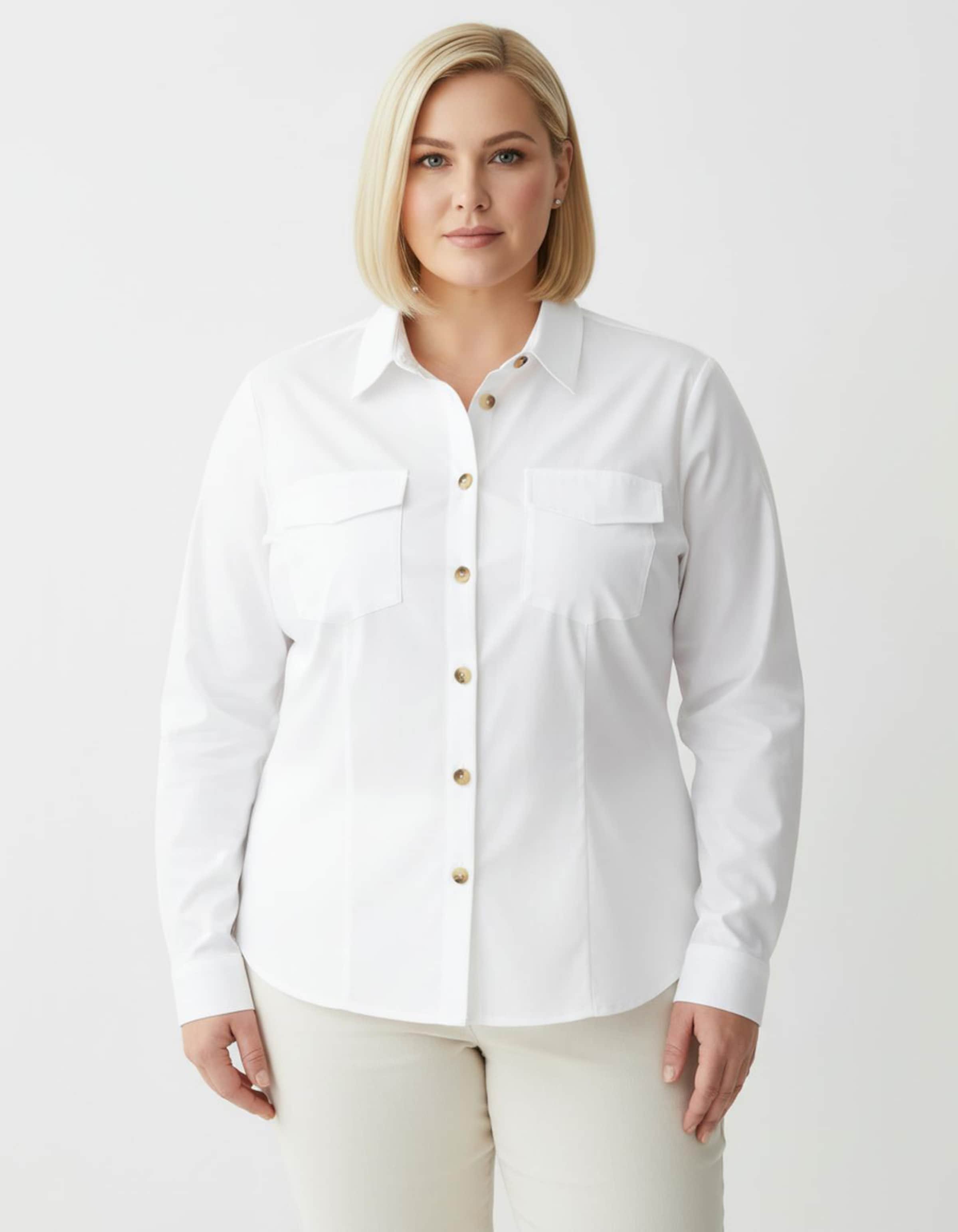 Thumbnail - Sheego Hemdbluse mit Zier-Pattentaschen