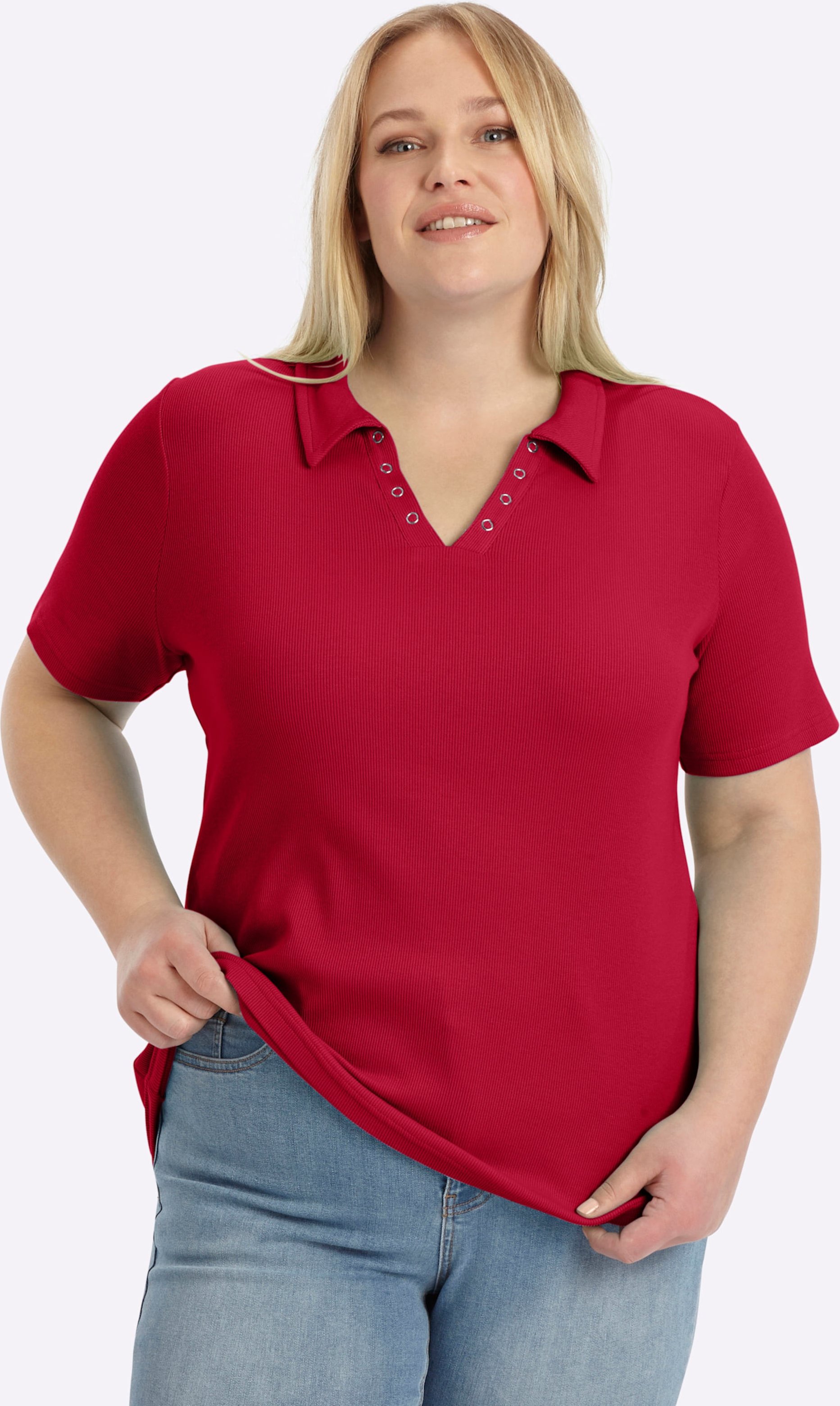 Thumbnail - Sheego Poloshirt mit Ösen-Verzierung