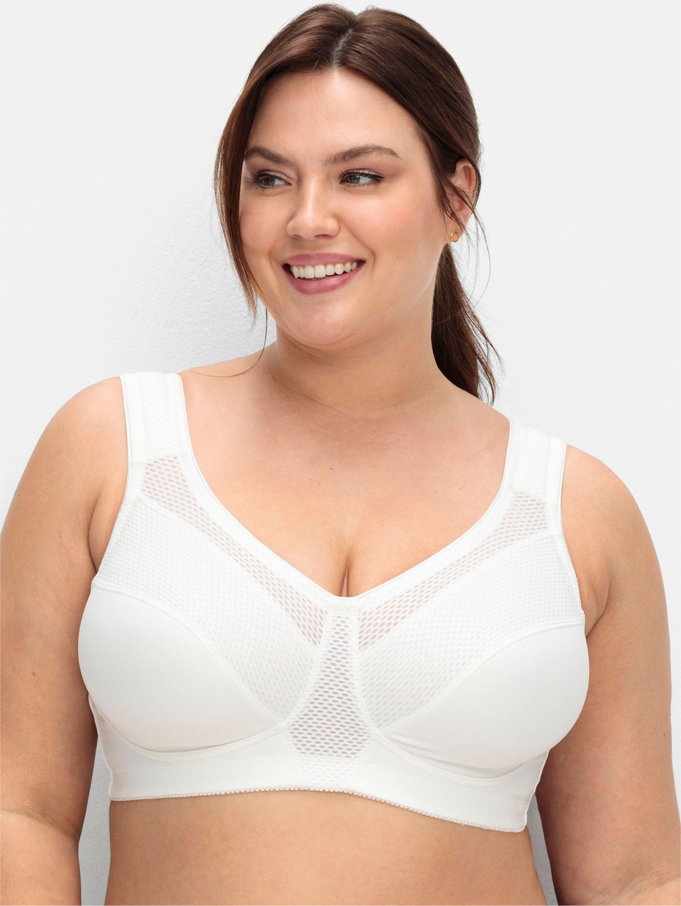 Sheego Sport-BH ohne Bügel mit Netzeinsätzen