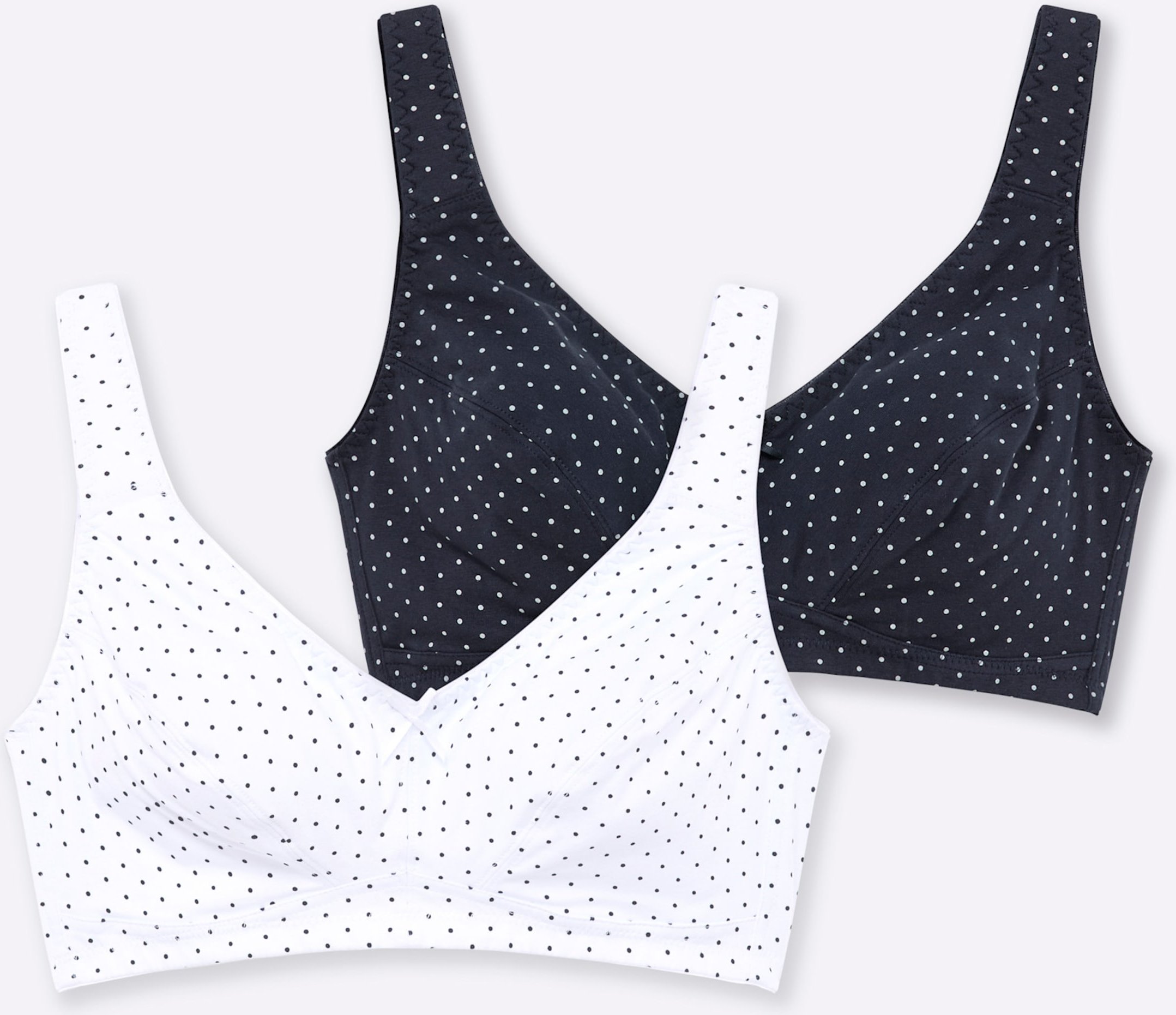 Sheego BH ohne Bügel im Tupfen-Dessin