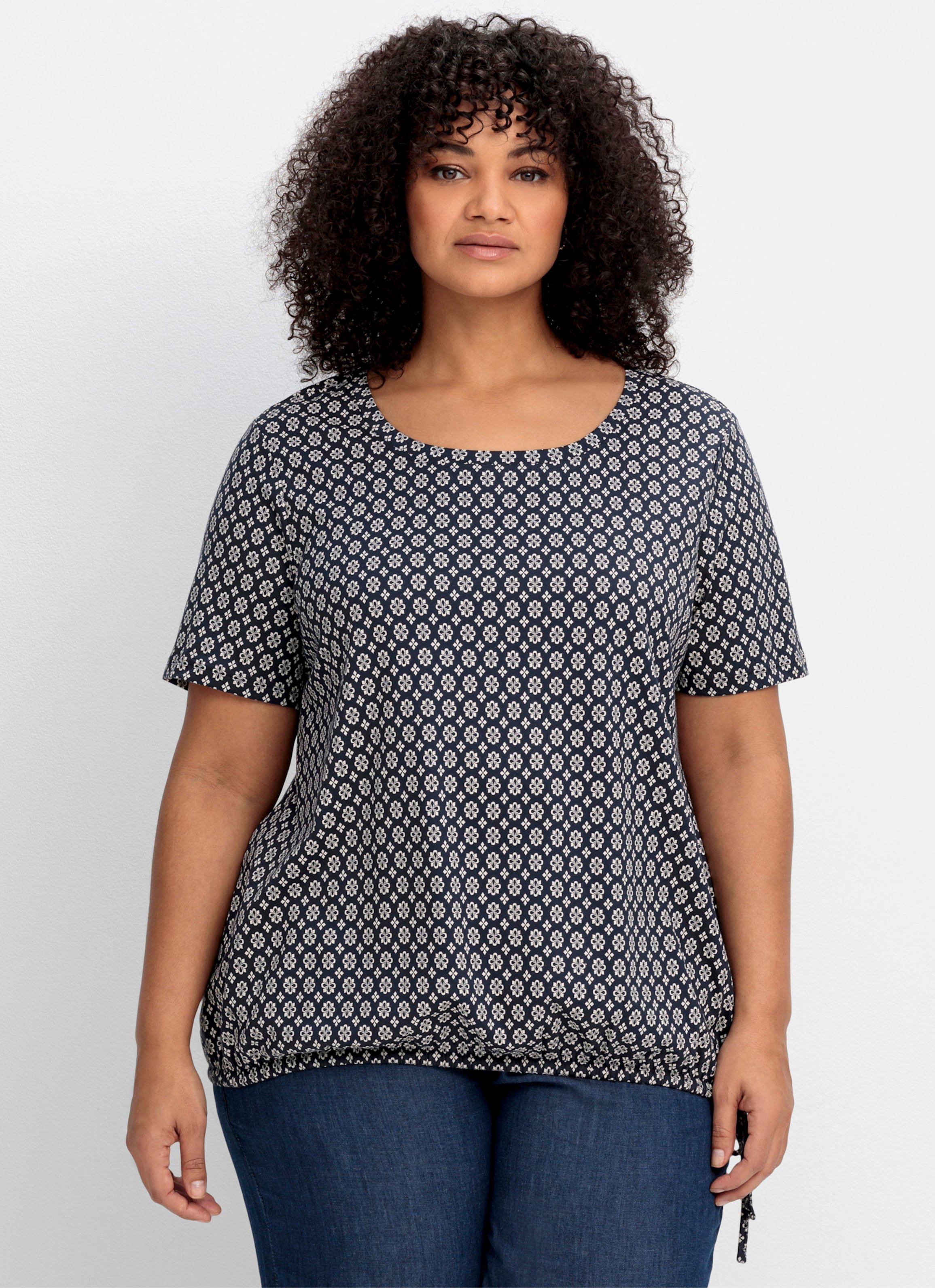 Sheego T-Shirt mit dekorativem Ornamentmuster