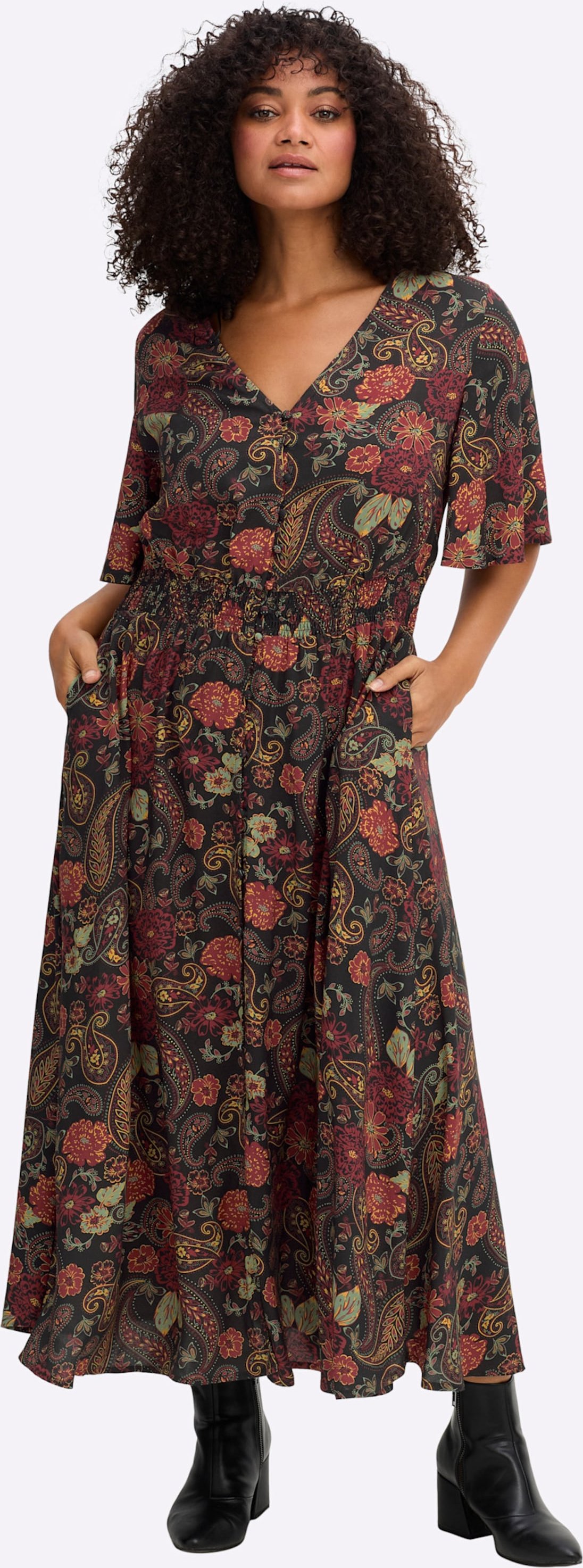 Sheego Maxikleid mit Paisleyprint