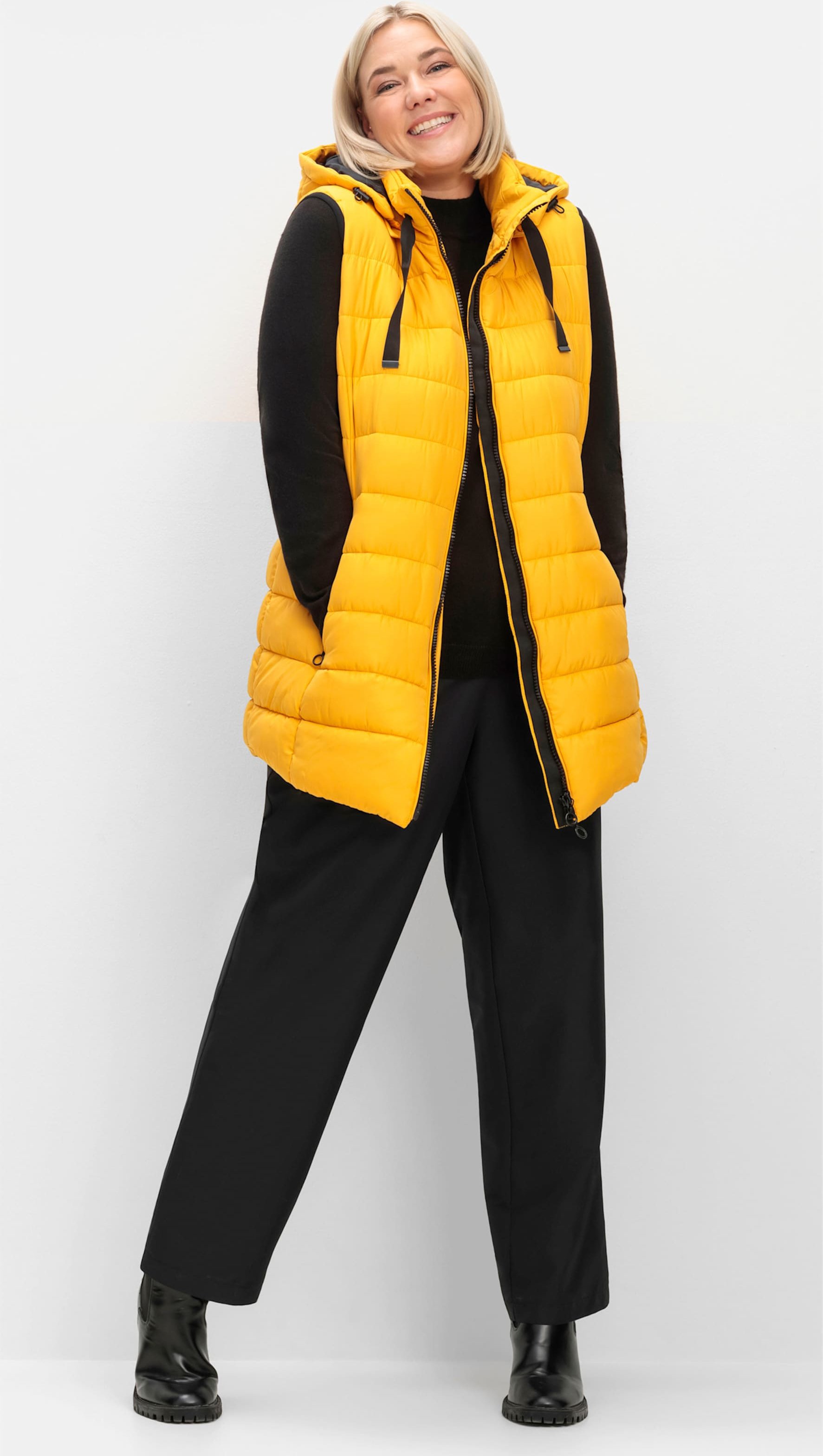 Sheego Steppweste mit abzippbarer Kapuze