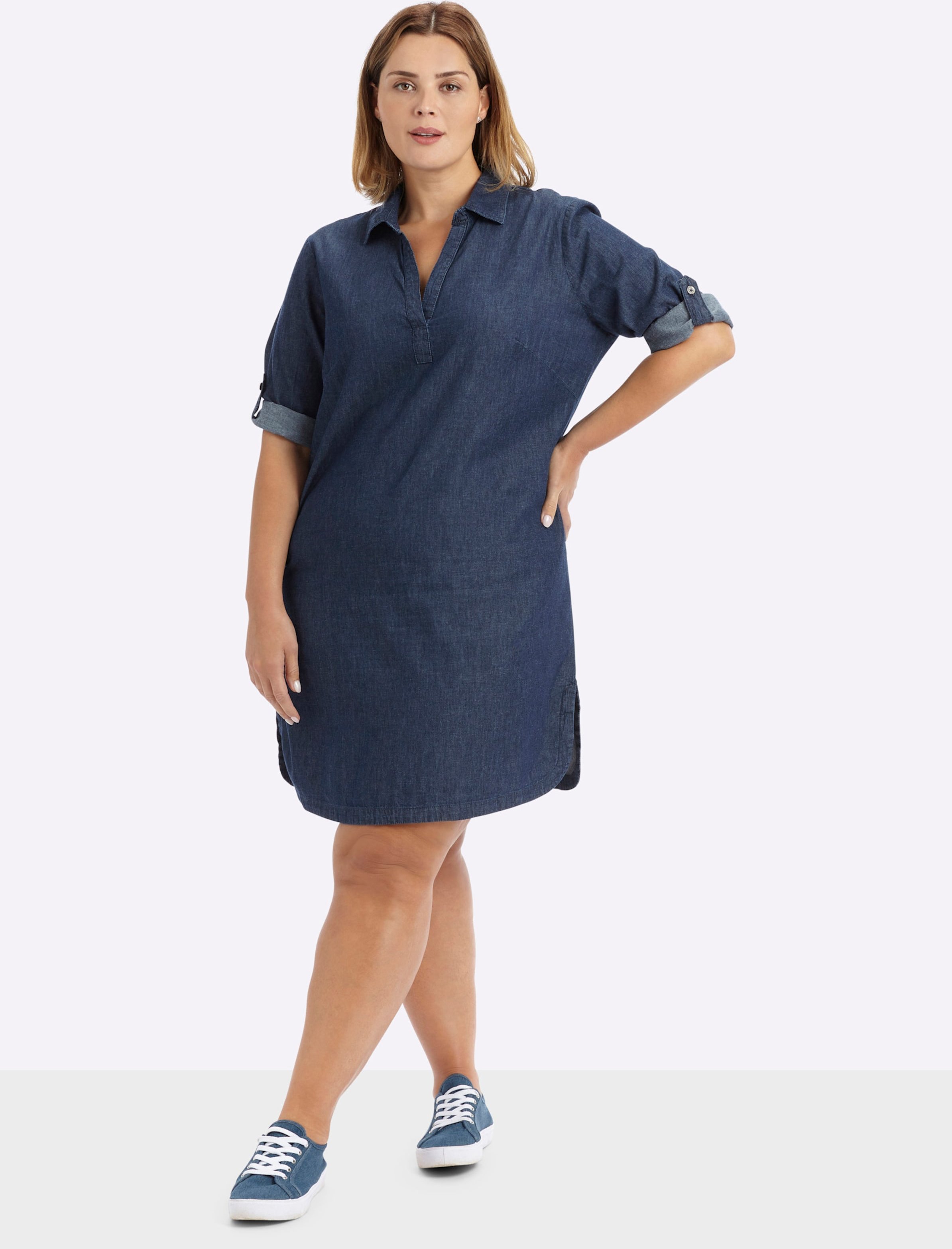 Sheego Jeanskleid in Schlupfform