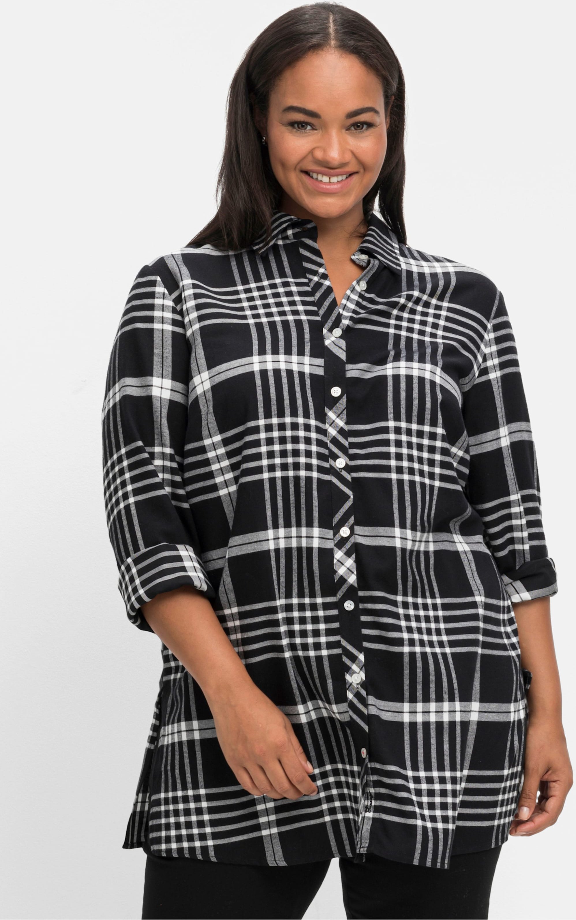 Sheego Longbluse mit Karomuster