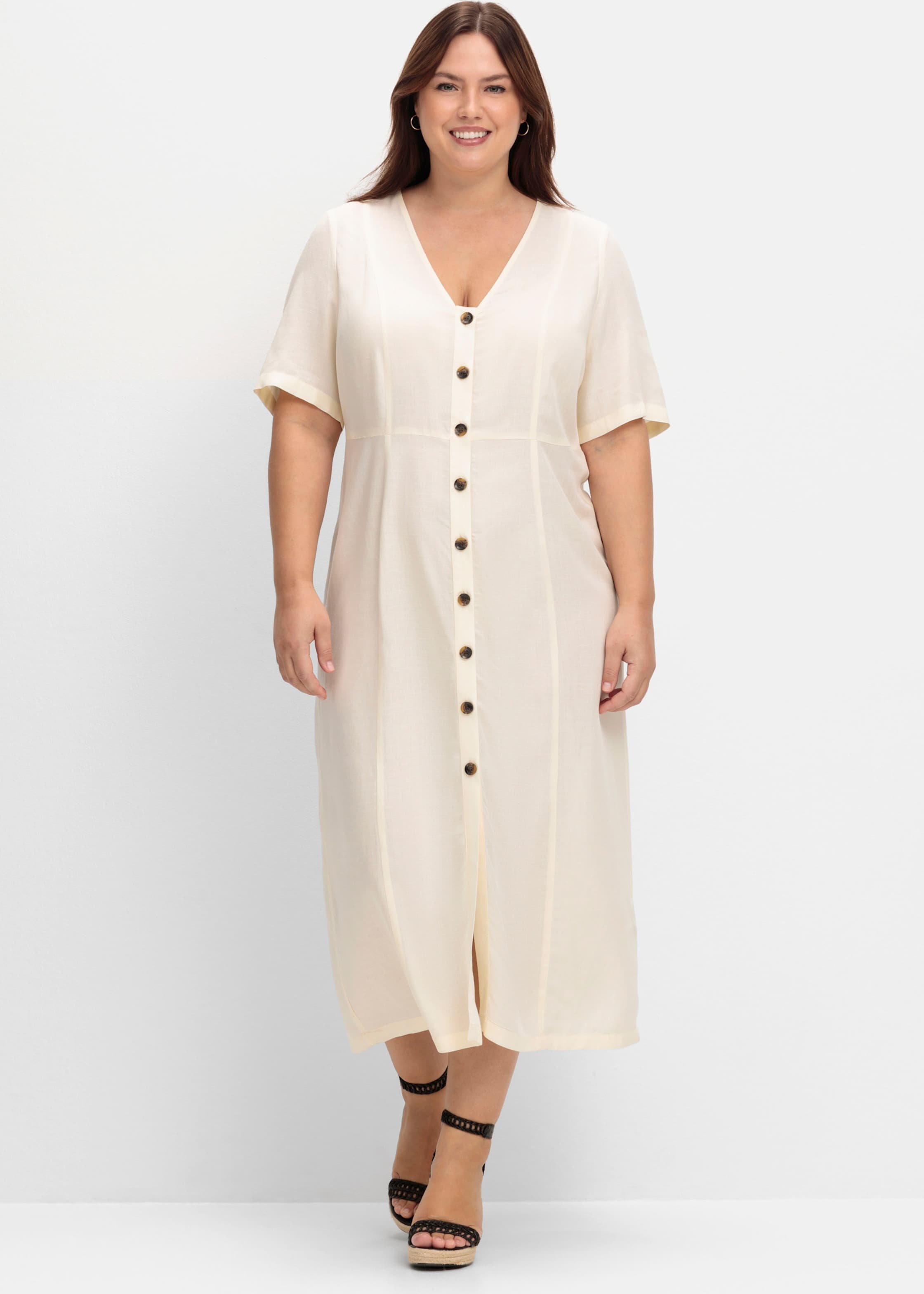 Thumbnail - Sheego Sommerkleid Knöpfe in Horn-Optik
