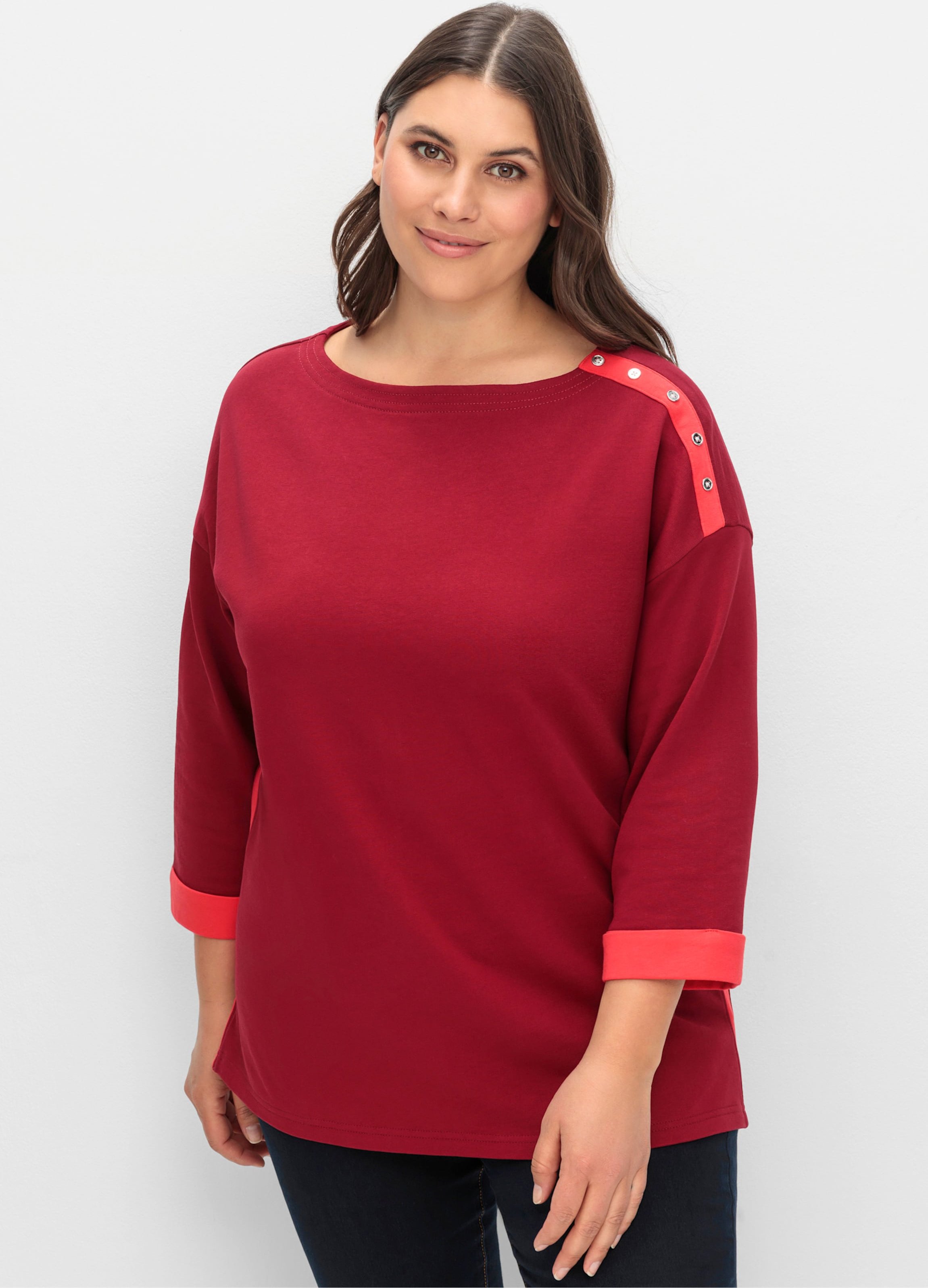 Sheego Sweatshirt mit kontrastfarbenen Details