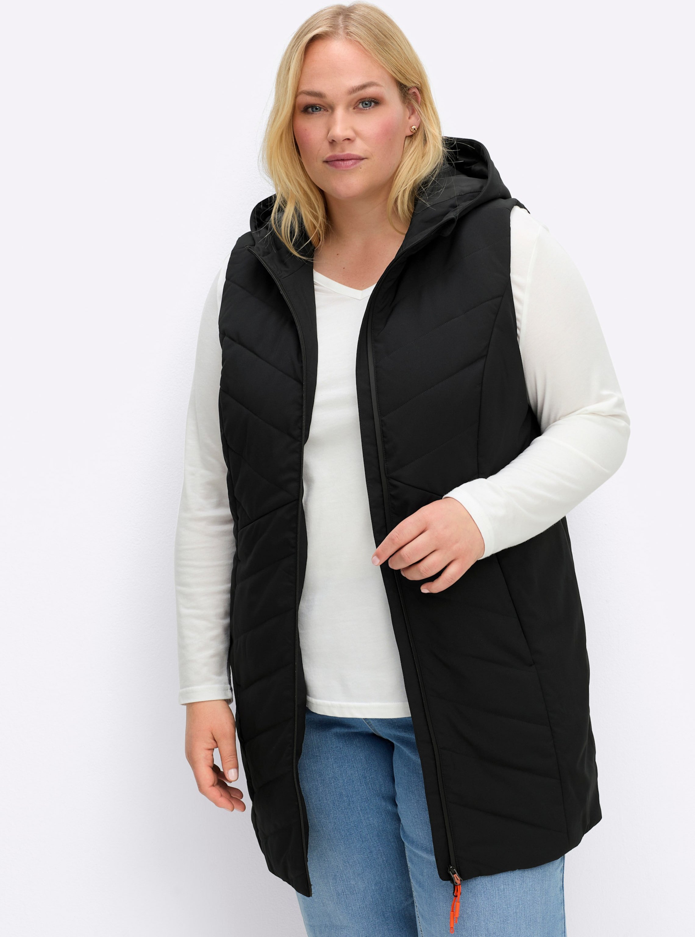 Sheego Steppweste mit Kapuze