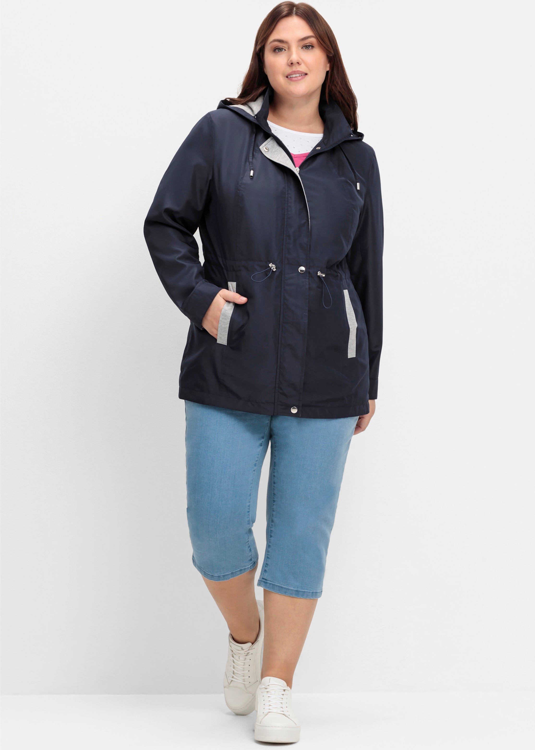 Sheego Freizeitjacke mit Tunnelzug in der Taille