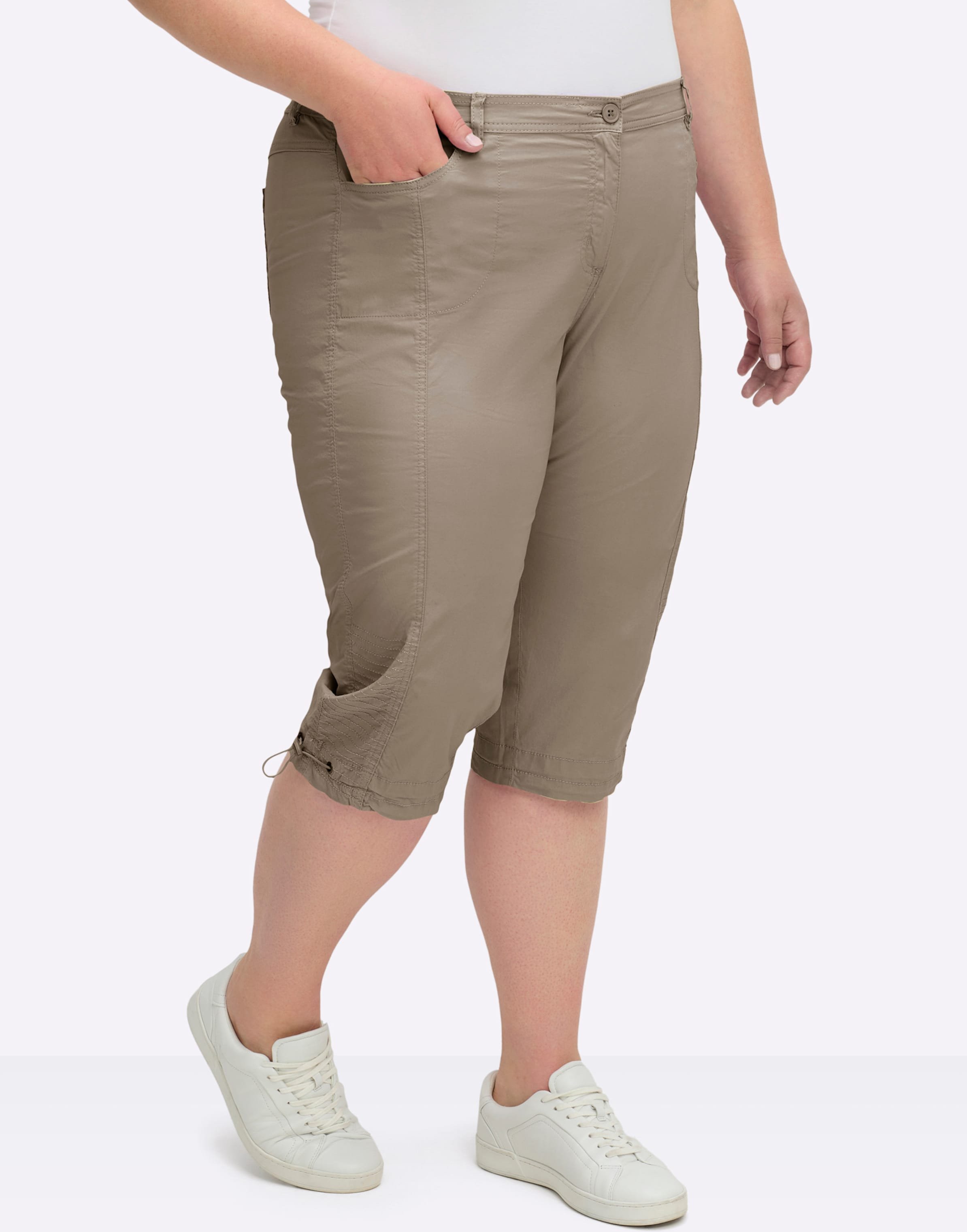 Sheego Caprihose mit Gummizug am Beinabschluss