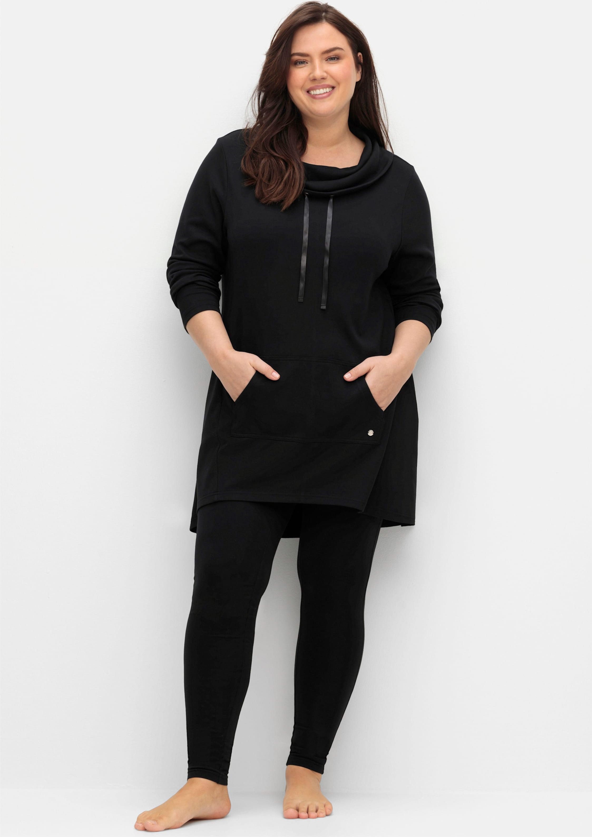 Sheego Oversize-Shirt mit Satinbändern