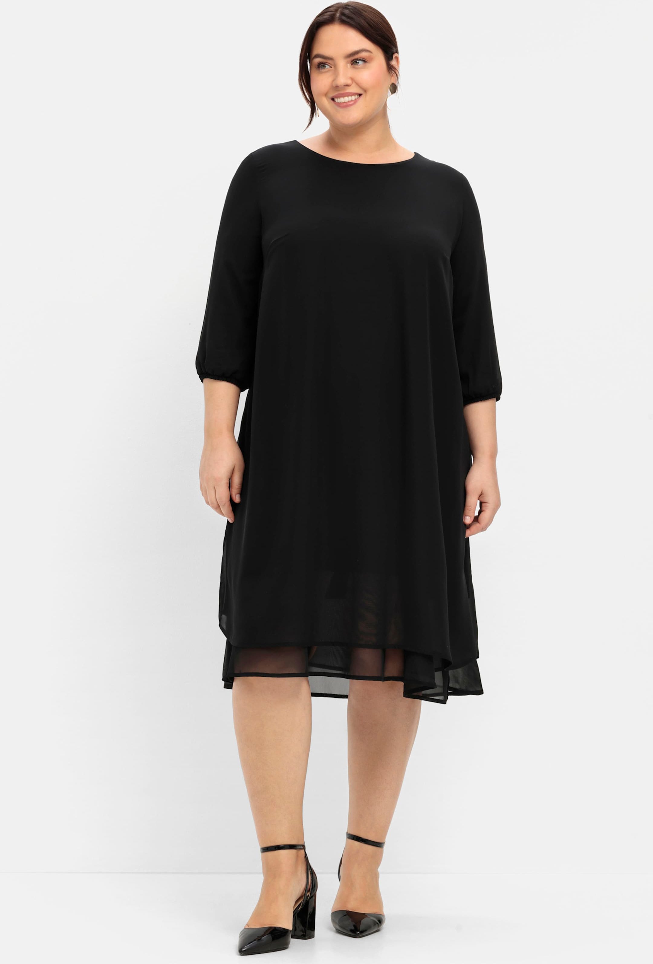 Sheego Chiffonkleid im Lagenlook