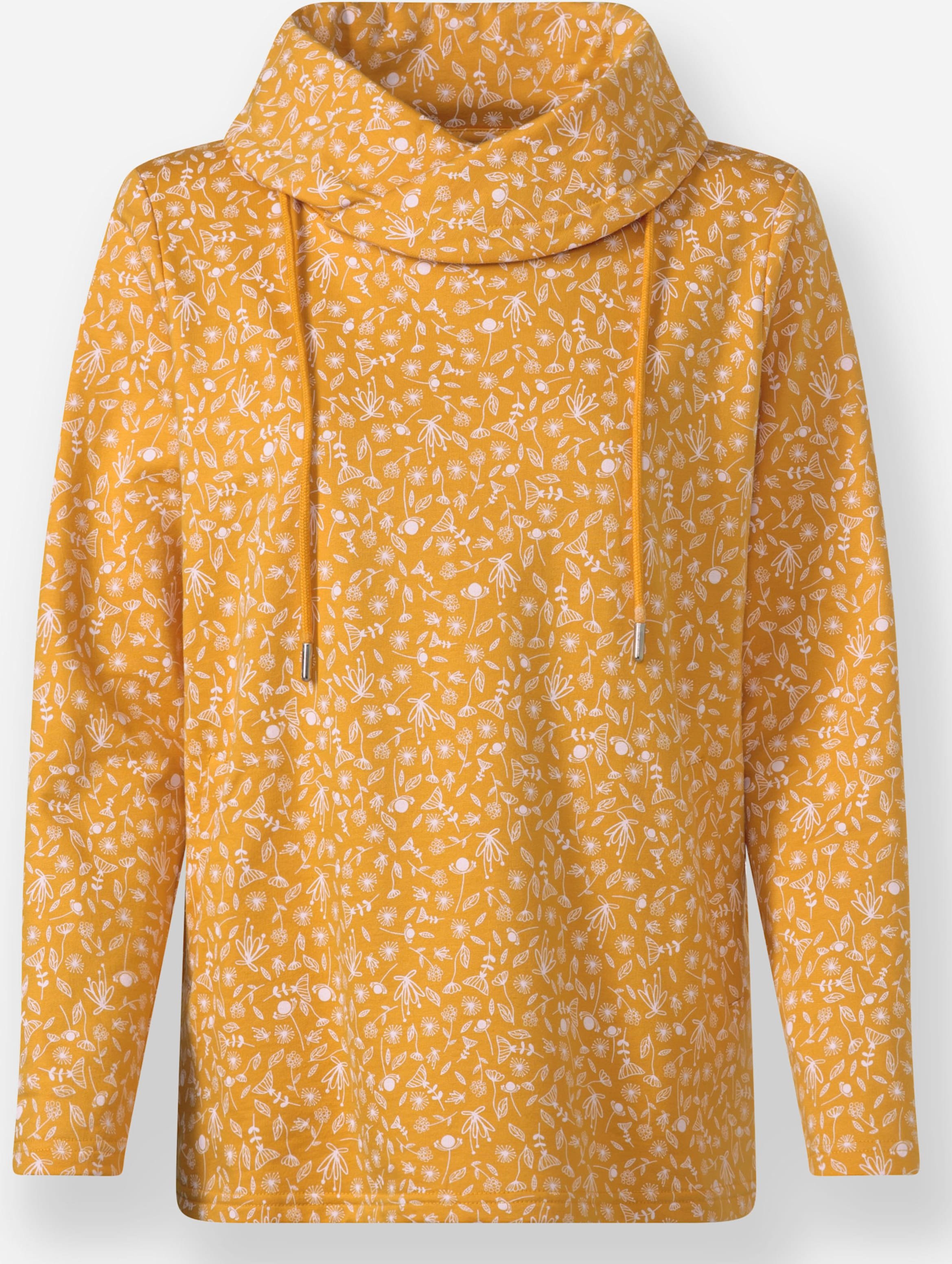 Sheego Sweatshirt mit überlappenden Rollkragen