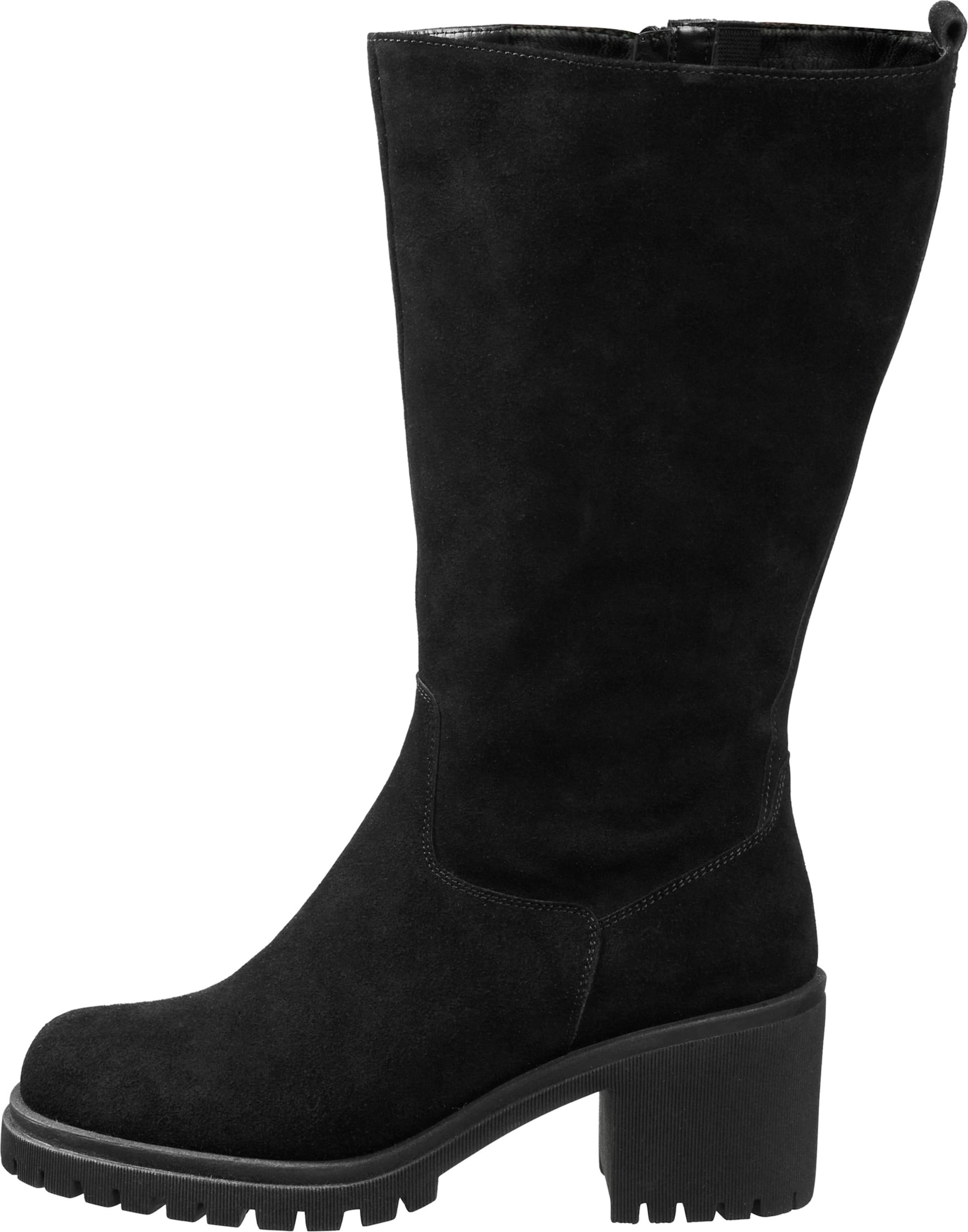 Sheego Weitschaftstiefel aus Veloursleder