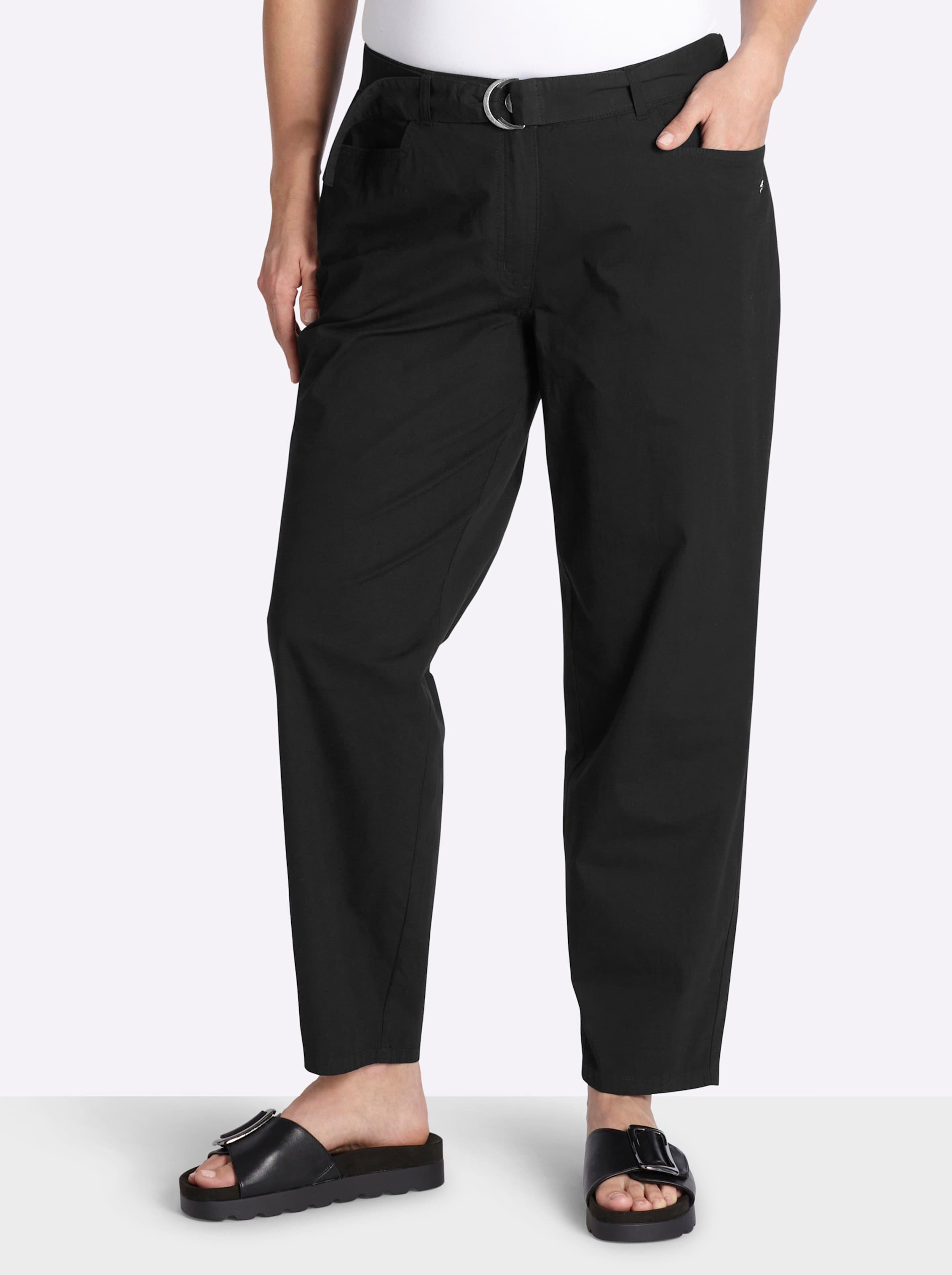 Sheego Chinohose mit Gürtel