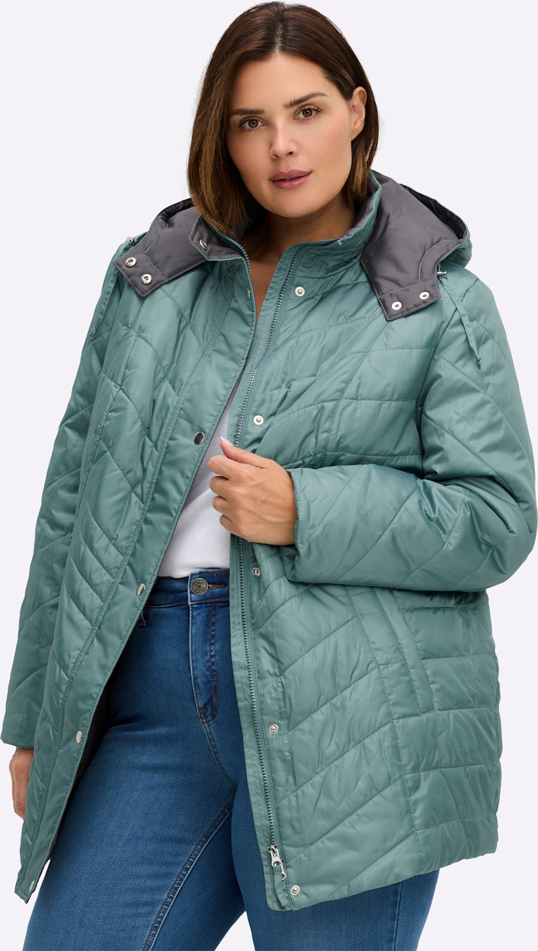 Sheego Steppjacke mit Kontrastfutter