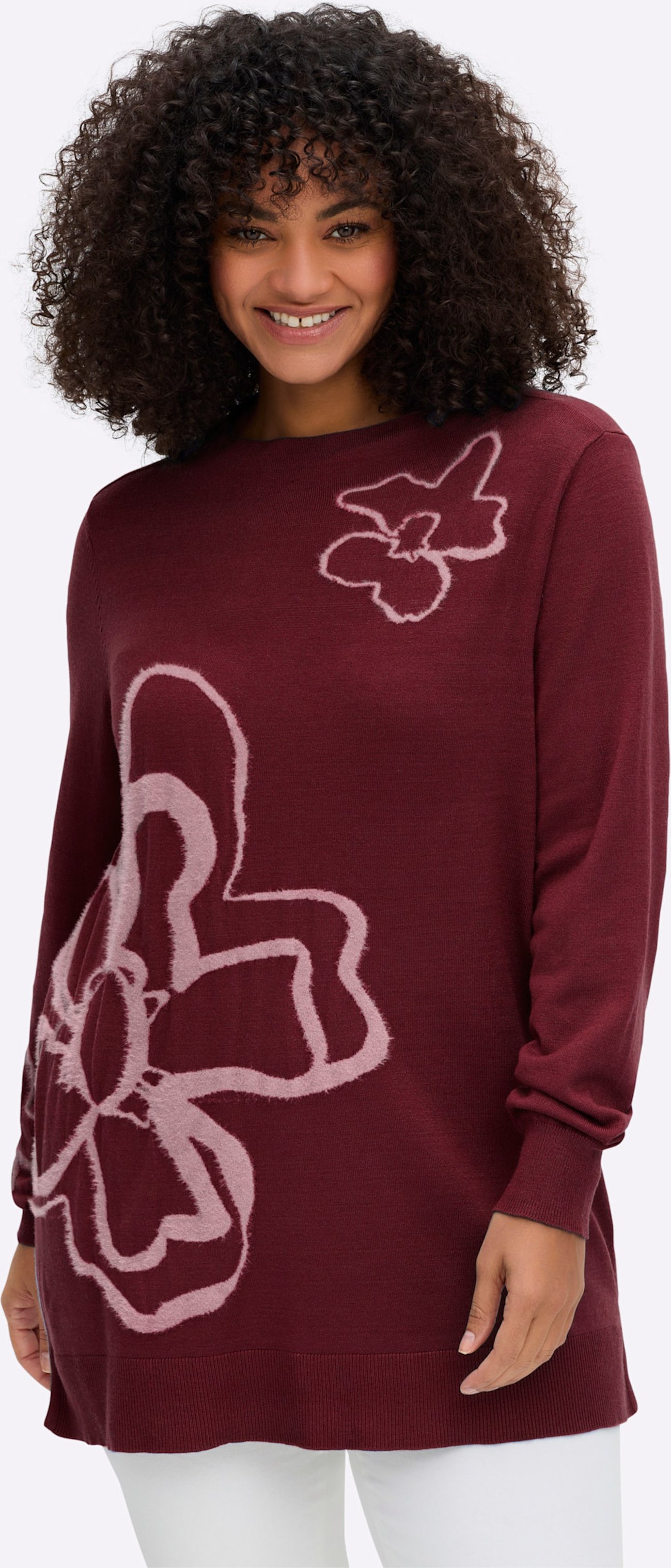 Sheego Pullover mit Intarsienmuster