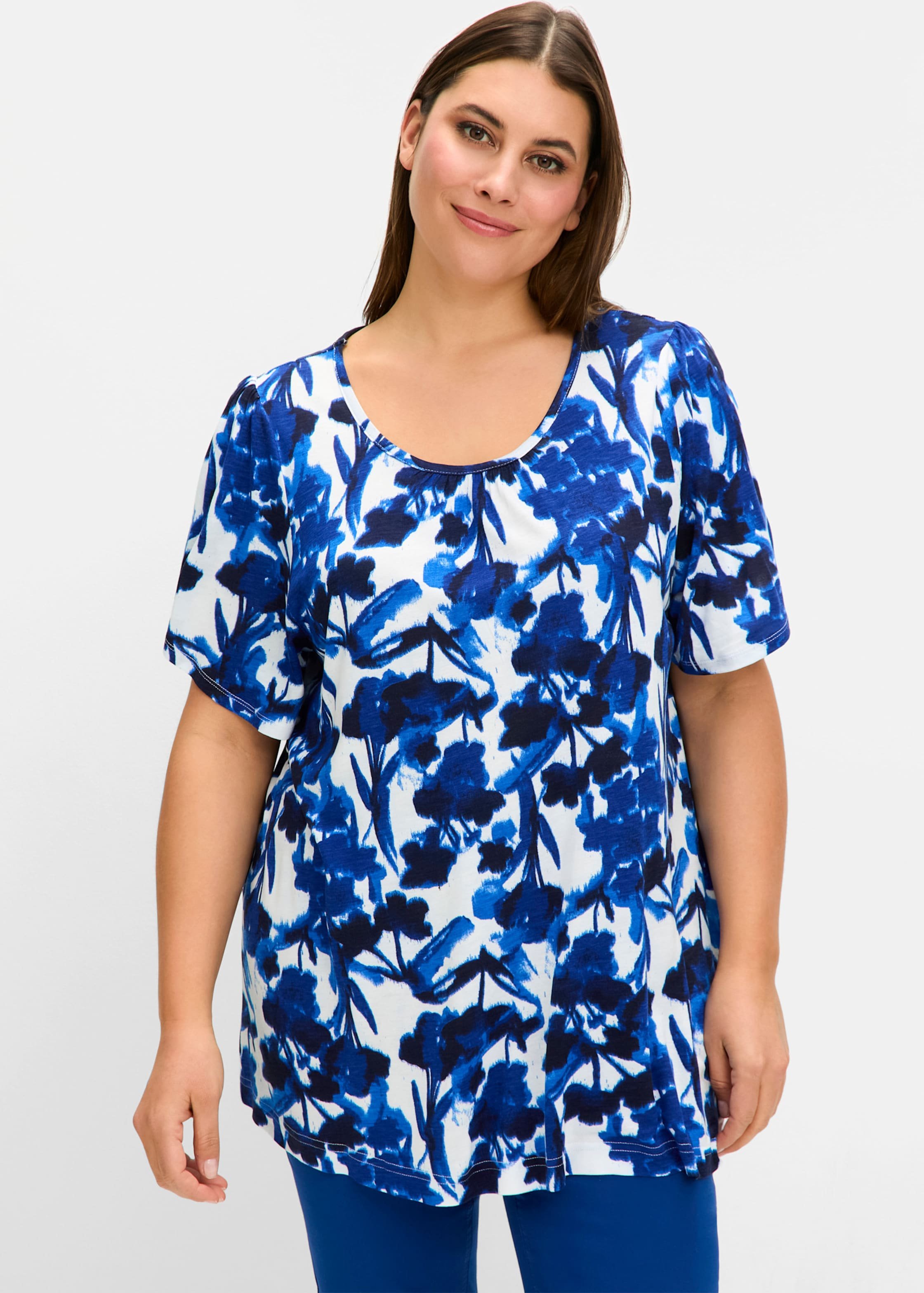 Sheego T-Shirt mit Flügelärmeln, in A-Linie