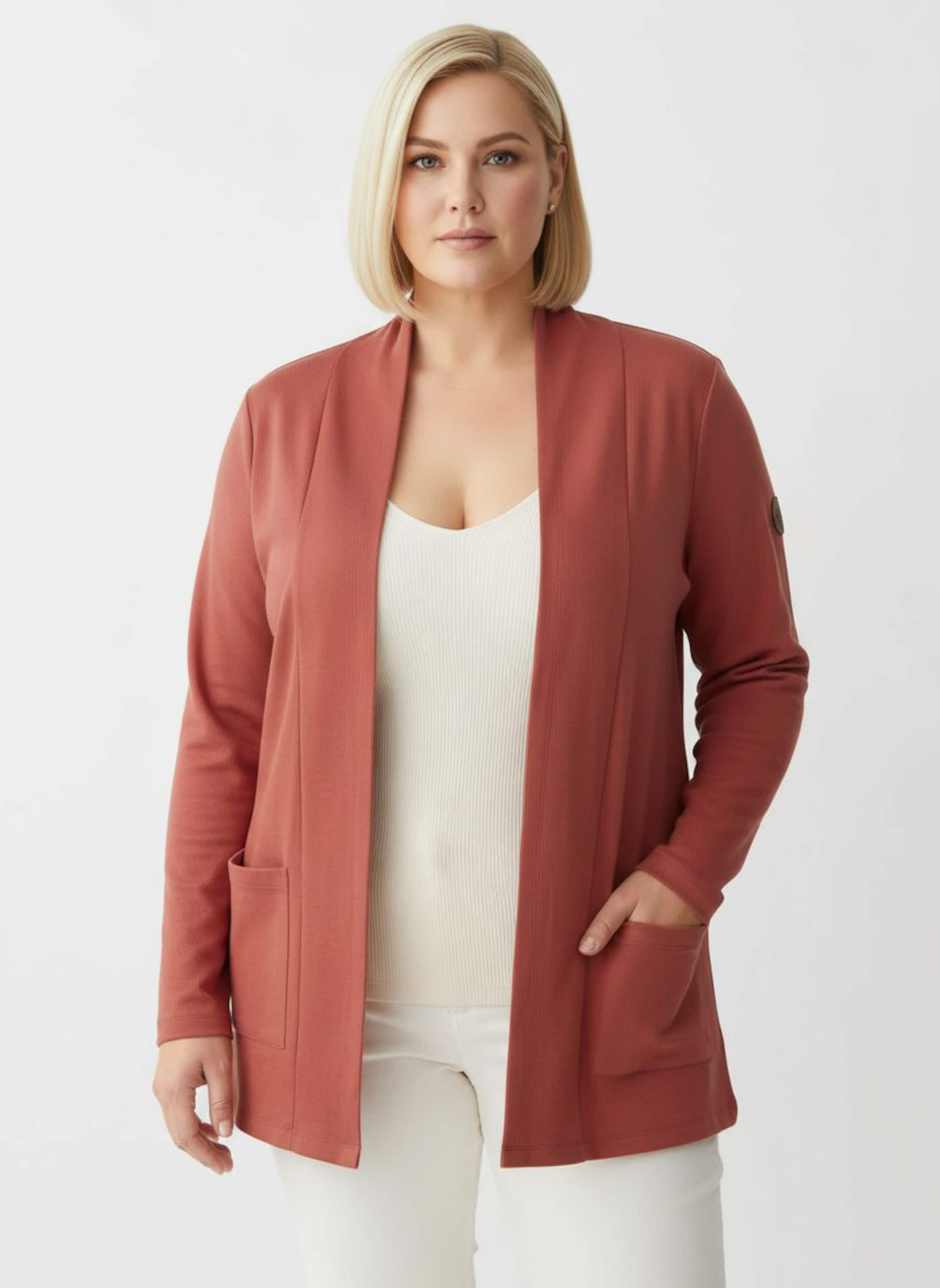 Sheego Shirtjacke mit Schalkragen