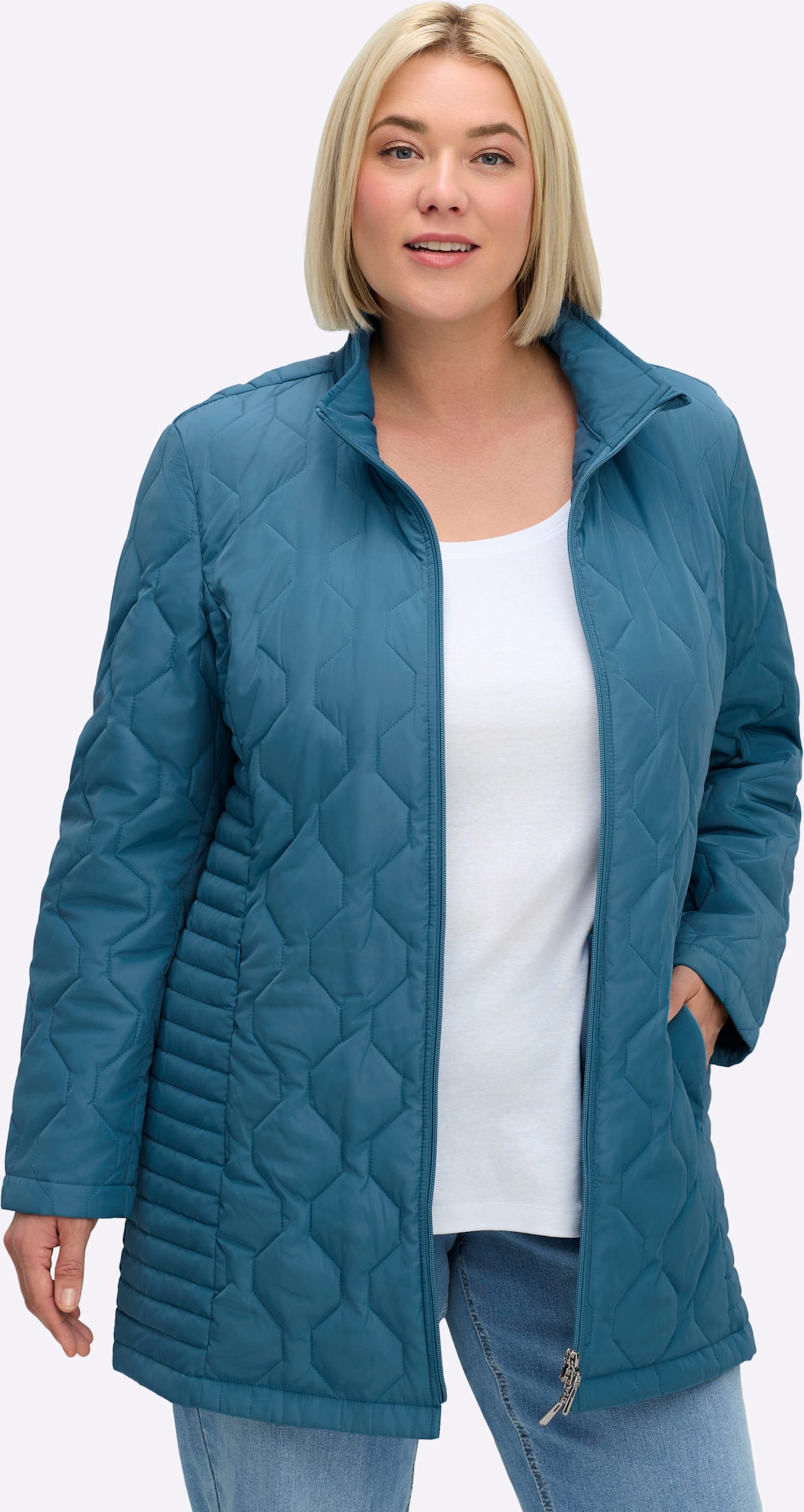Sheego Steppjacke mit Wellen- und Quersteppung