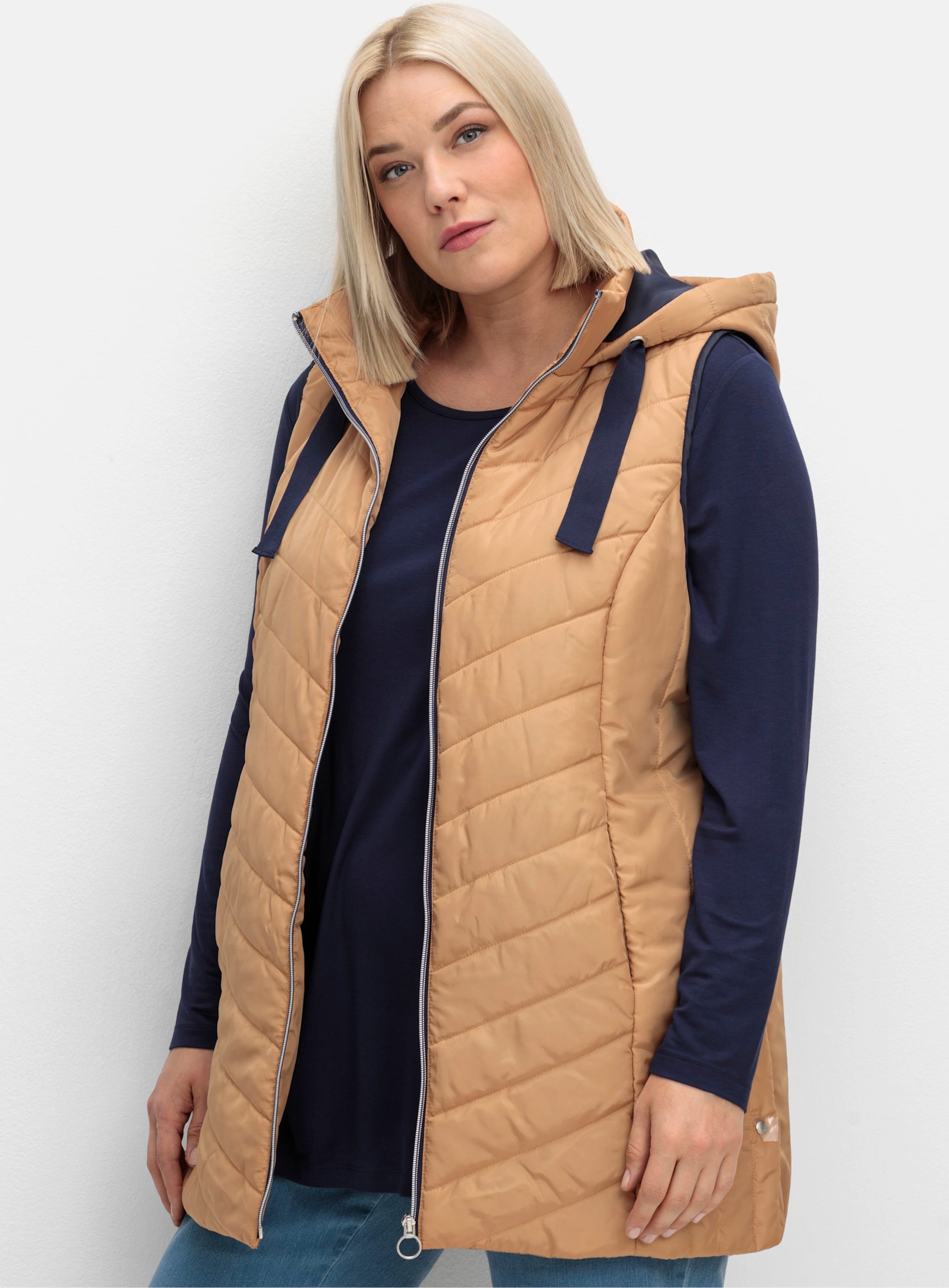 Thumbnail - Sheego Longweste mit Seitenschlitzen, knöpfbar