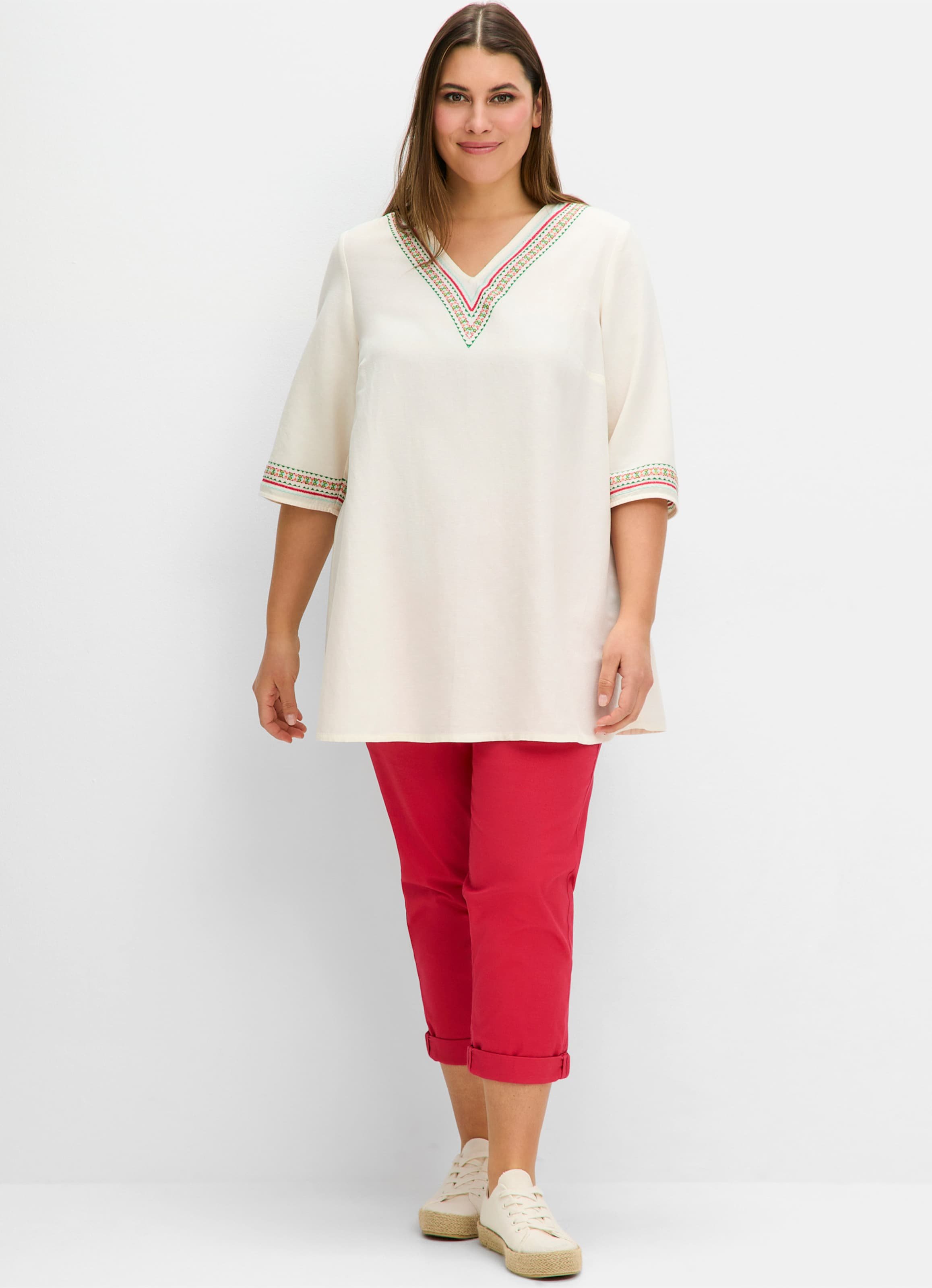 Sheego Tunika mit Stickerei