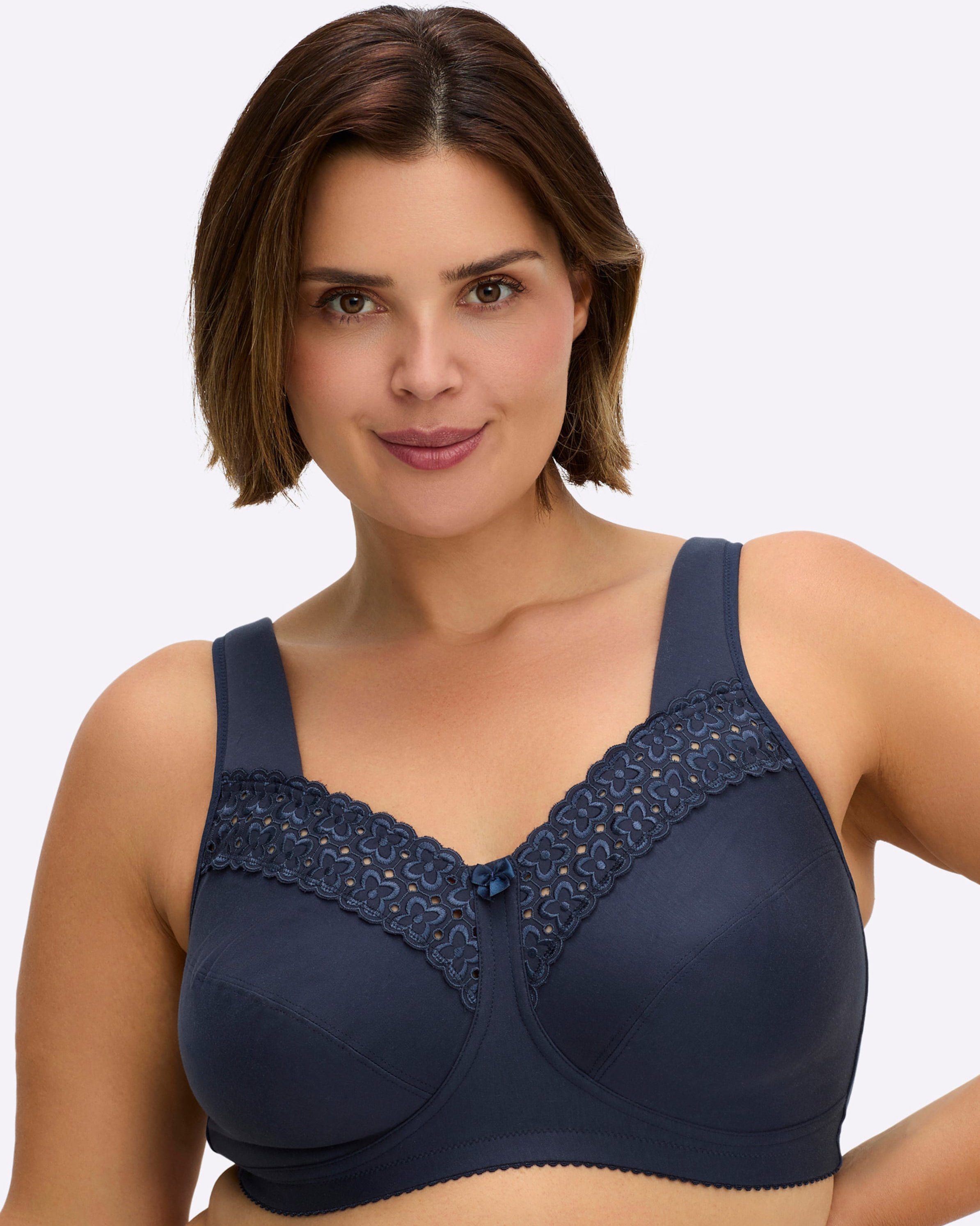 Sheego Entlastungs-BH ohne Bügel mit Spitzenstickerei