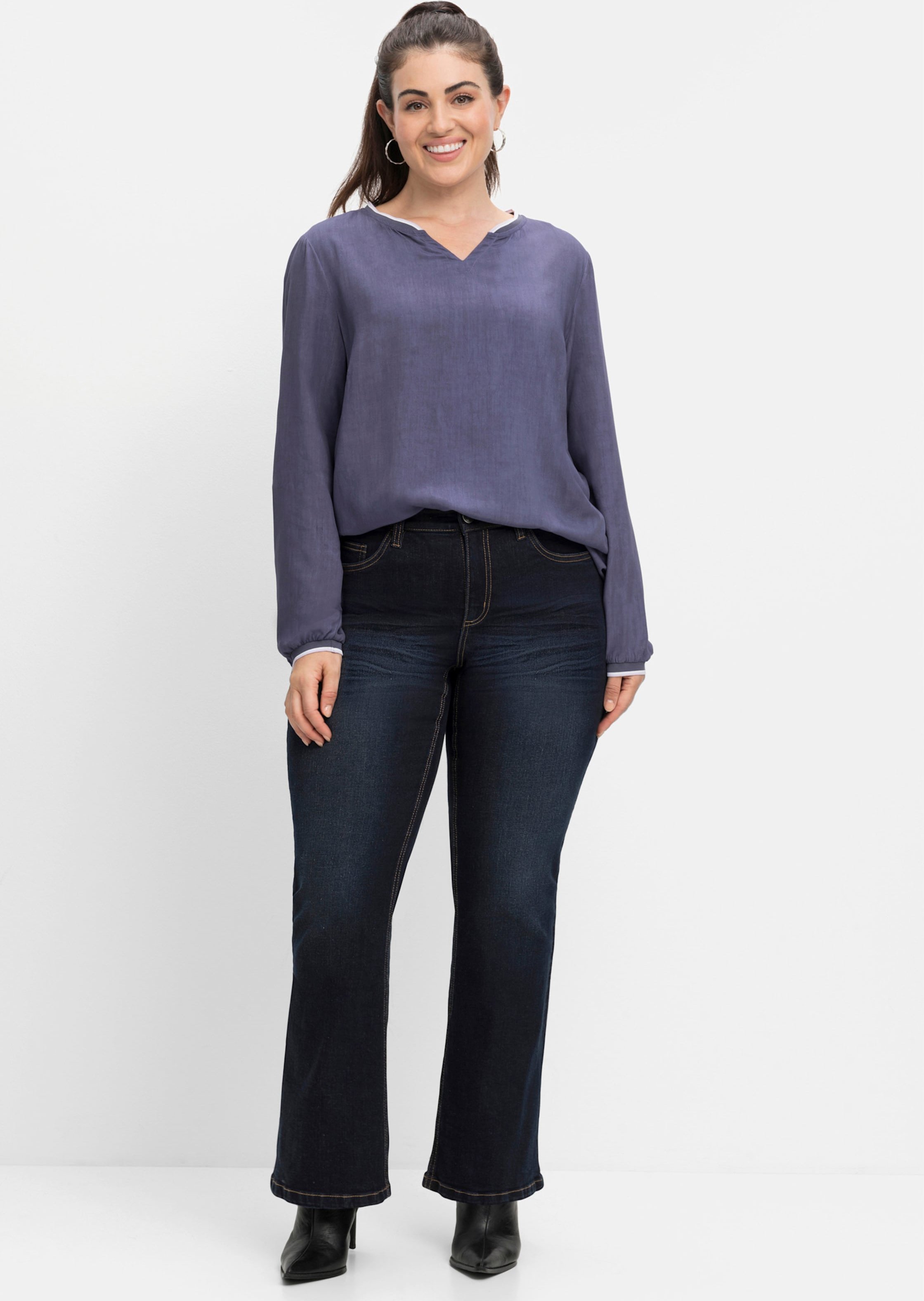 Sheego Bootcut-Jeans mit 3D-Catfaces