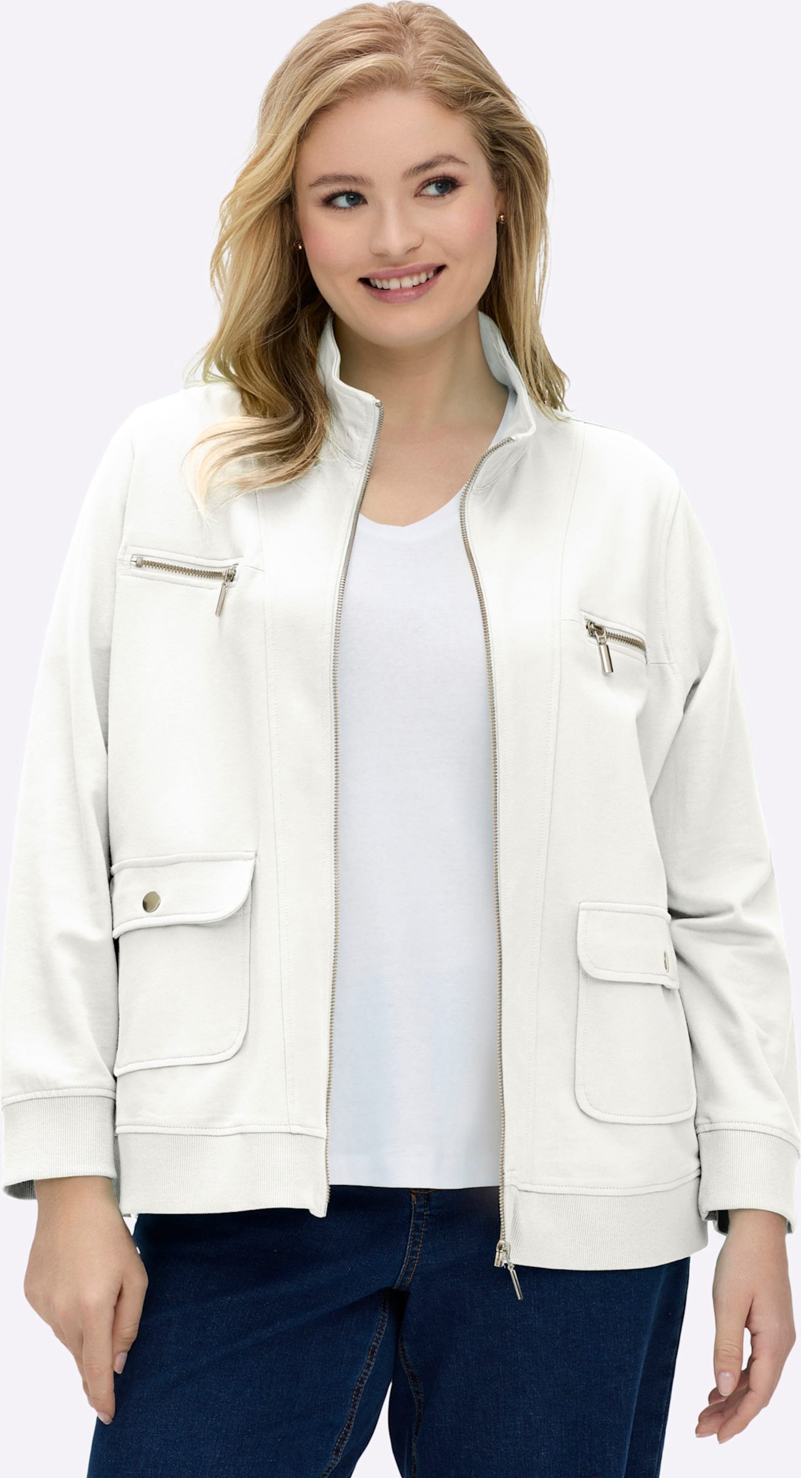 Thumbnail - Sheego Shirtjacke aus reiner Baumwolle