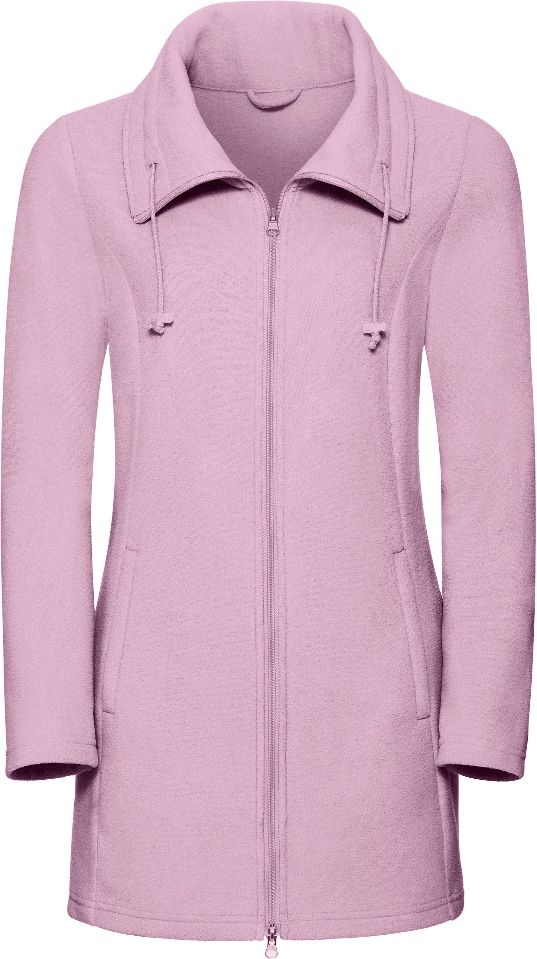 Sheego Fleecejacke mit 2-Wege-Reißverschluss