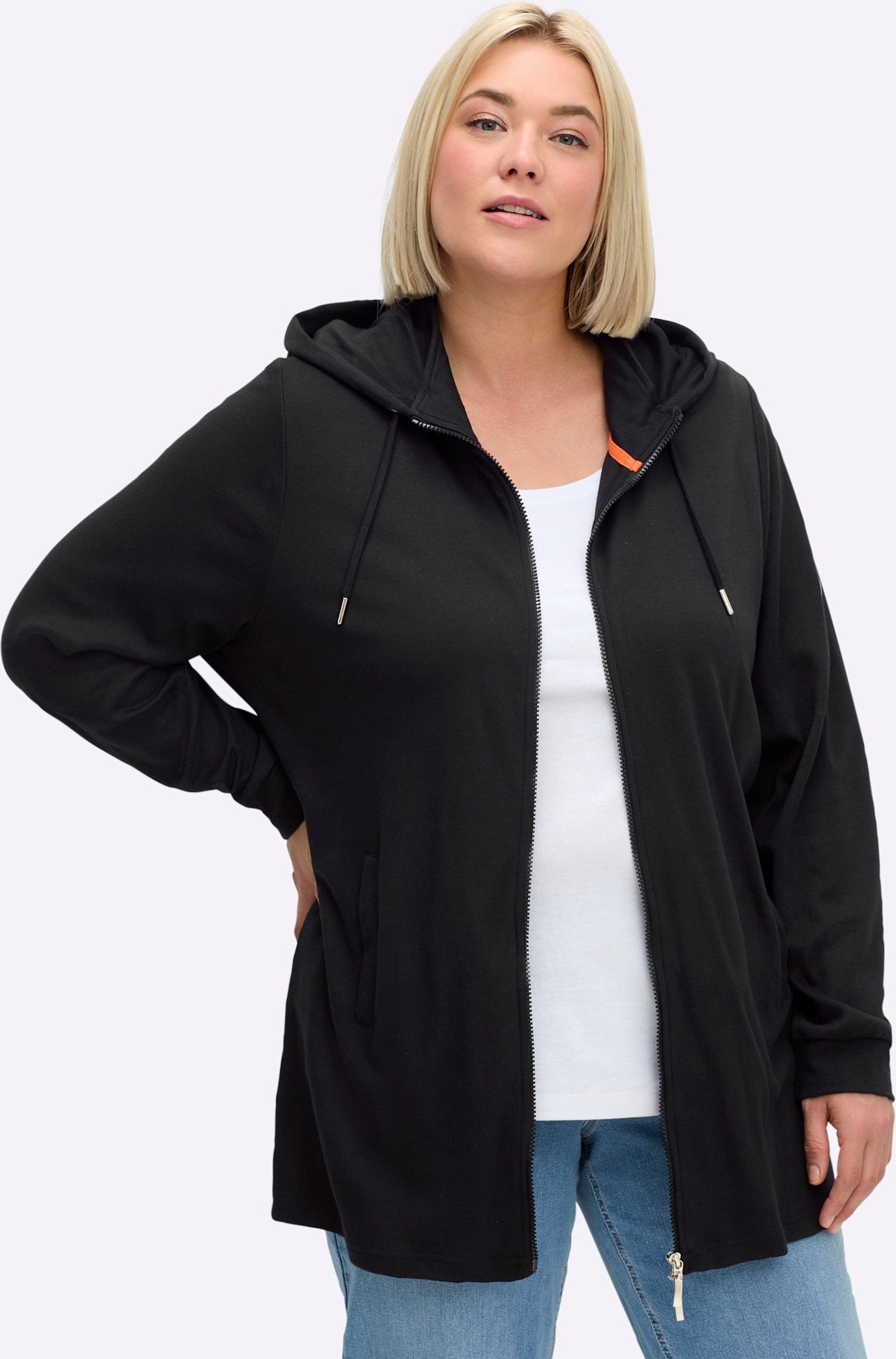 Sheego Sweatjacke mit Kapuze