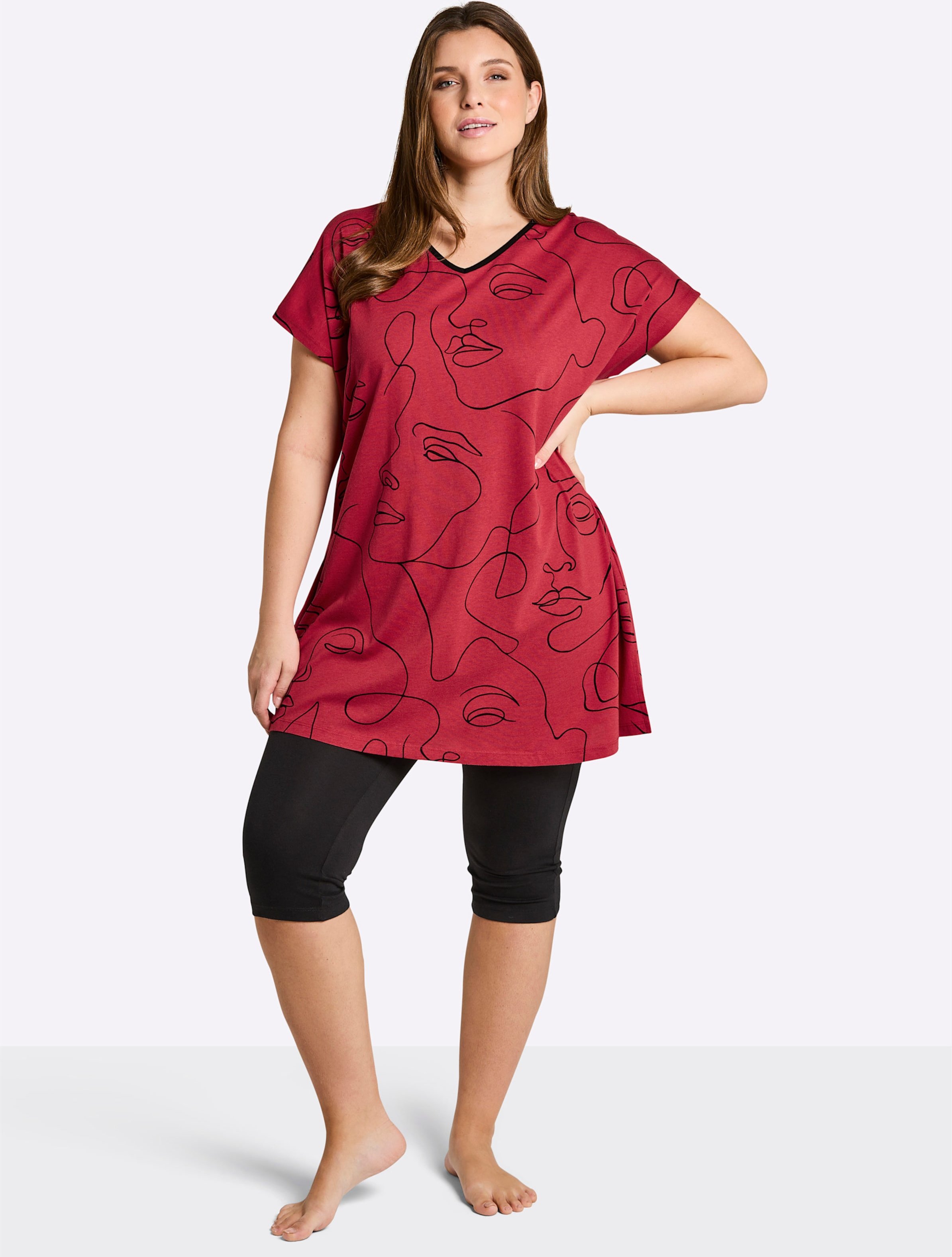 Thumbnail - Sheego Caprianzug mit Tunika-Oberteil