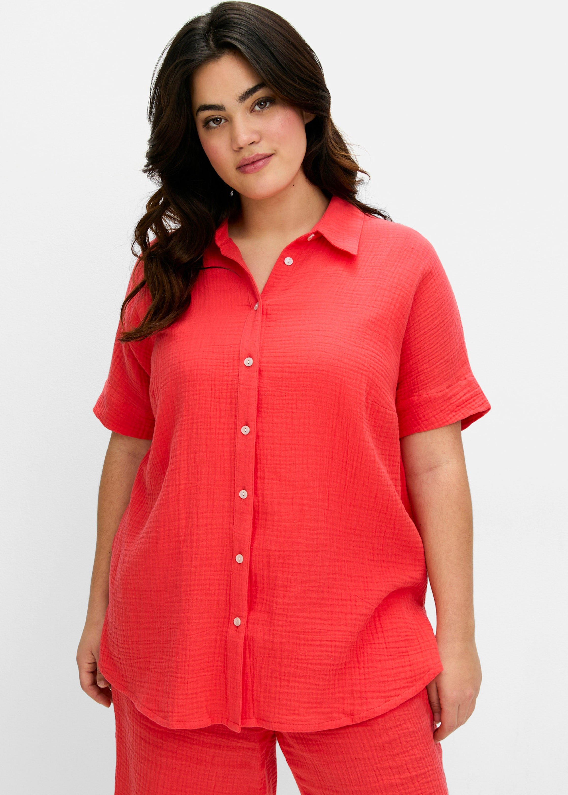 Sheego Hemdbluse in Musselinqualität