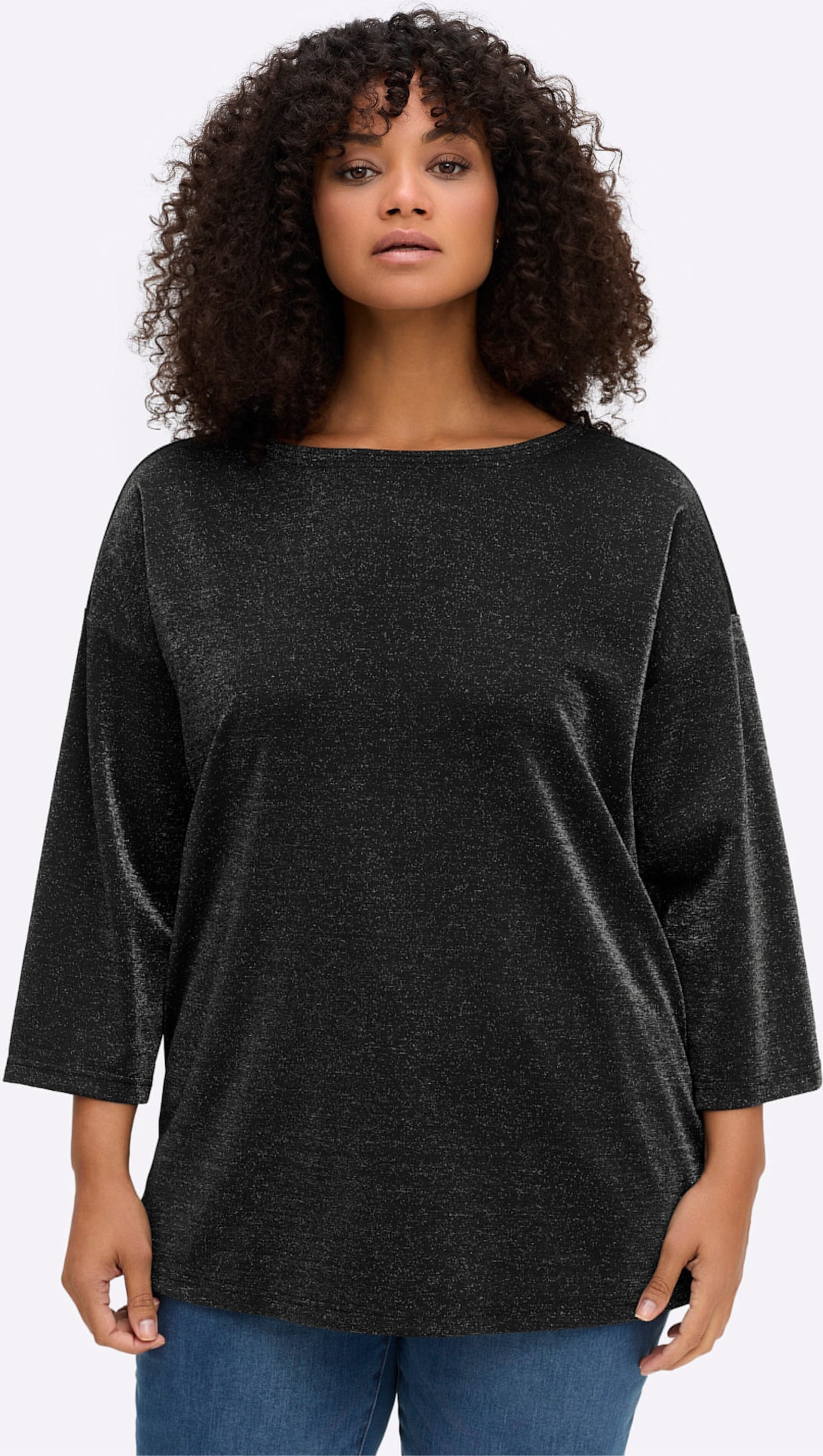 Sheego Sweatshirt aus Glitzergarn