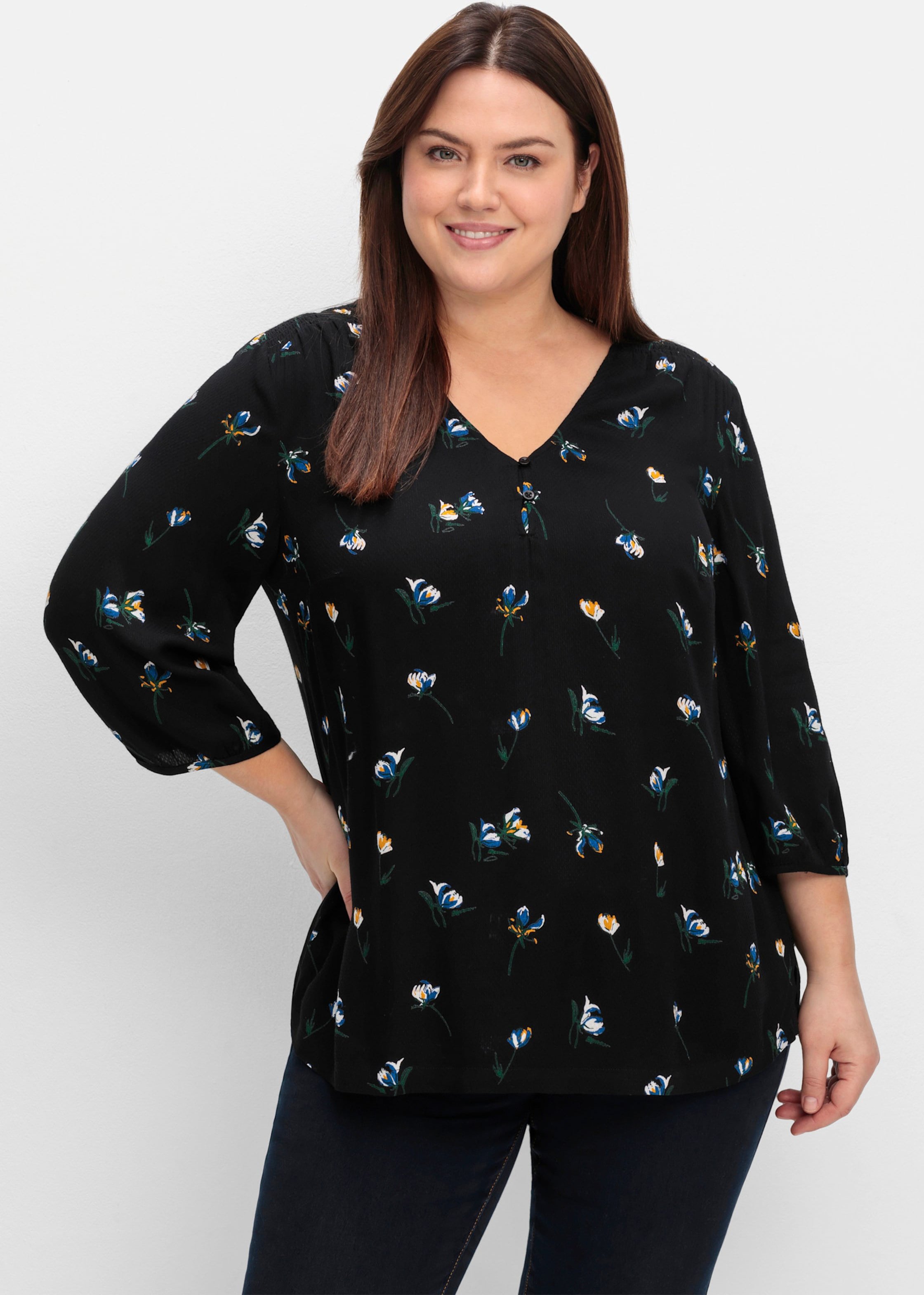 Sheego Tunika mit floralem Allover-Druck