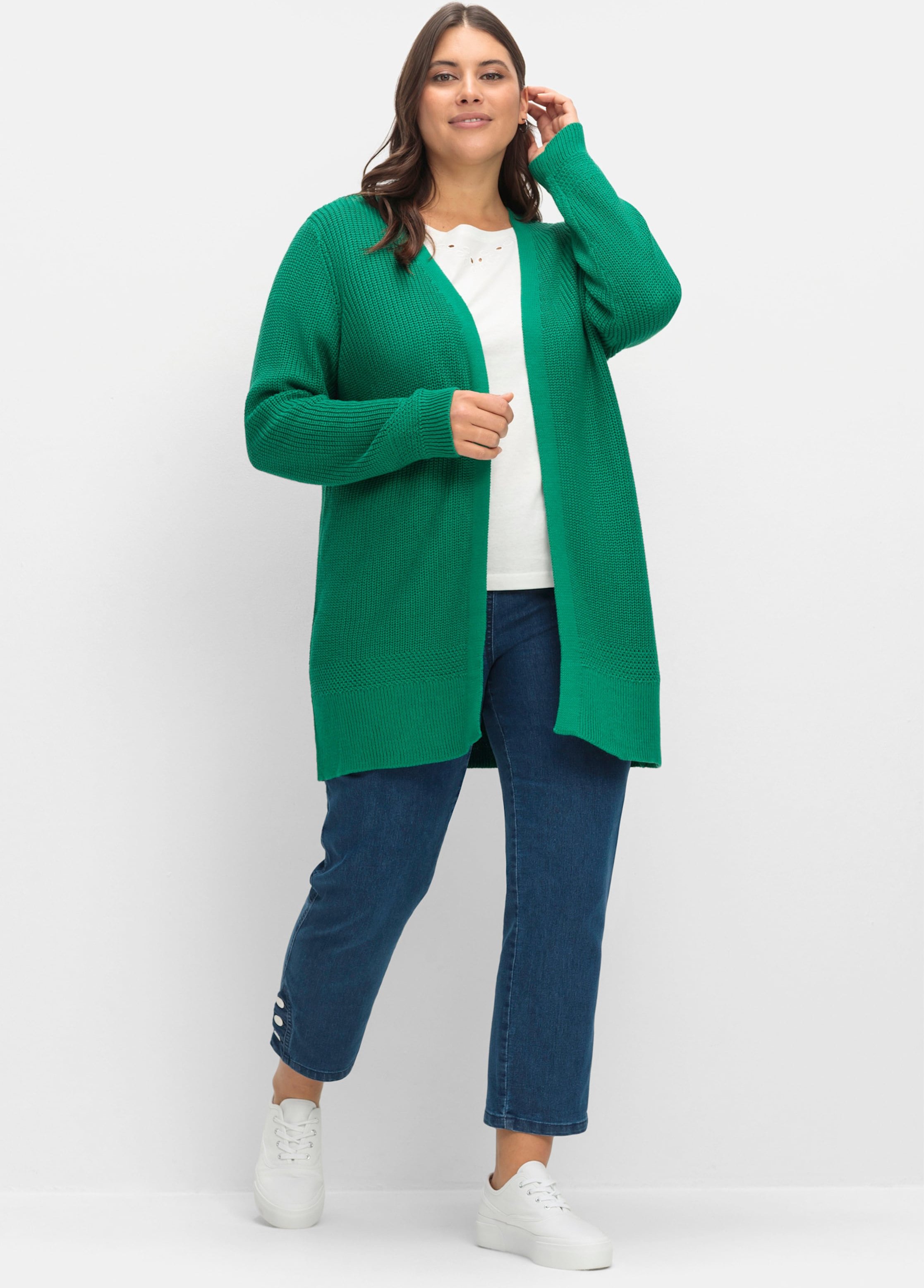 Thumbnail - Sheego Longstrickjacke in passformgerechter Verarbeitung