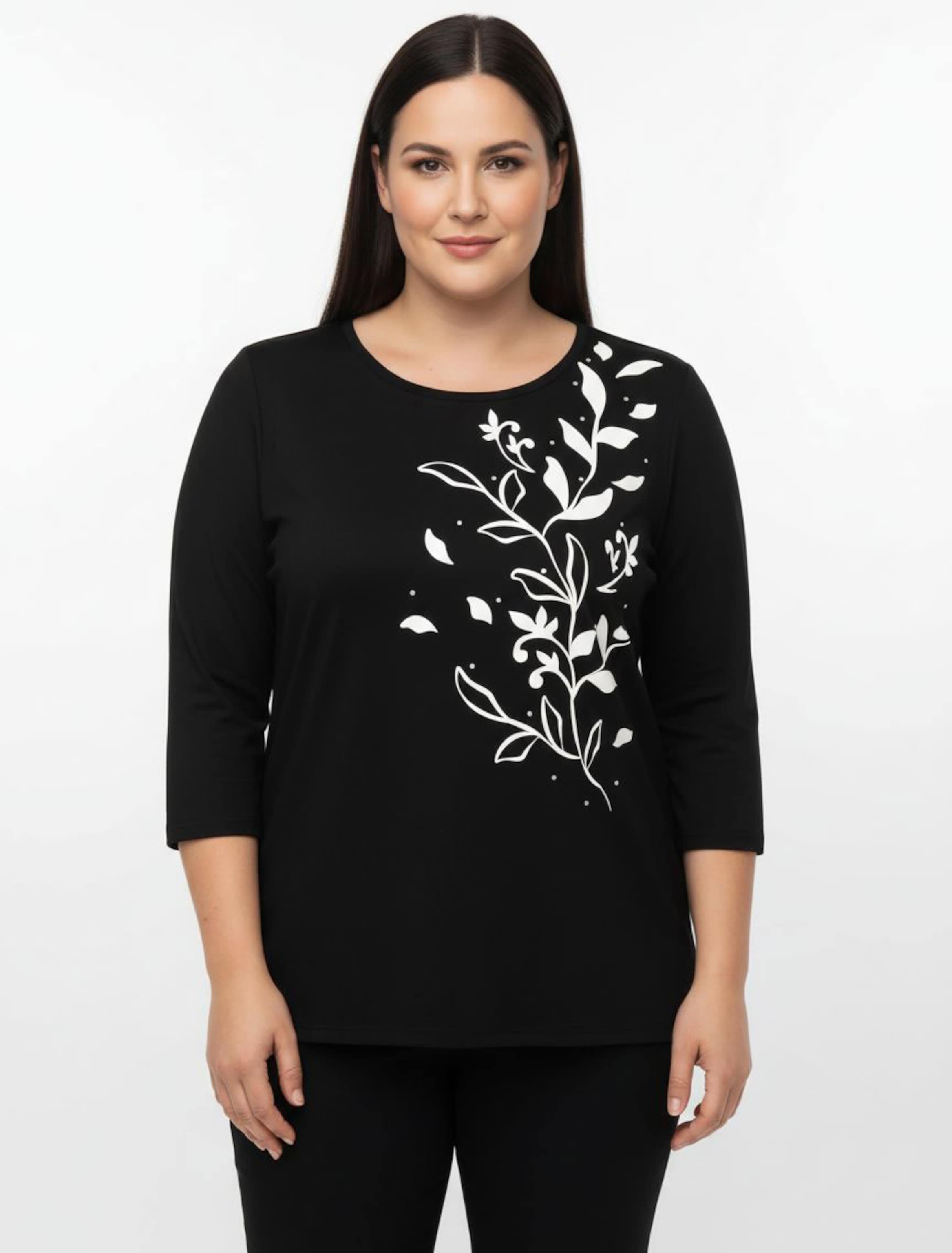 Sheego 3/4-Arm-Shirt mit platziertem Druck